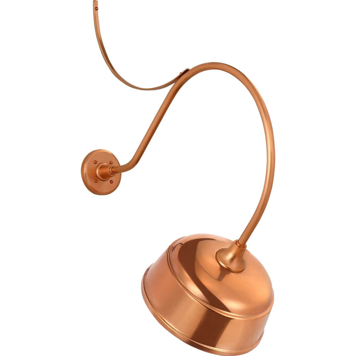 Thomas O'Brien Academy 26.5" Anchored Larrabee Barn Light in Soft Copper with 12.5" Rockhouse Shade W12.5" x H36.5" x E26.5"