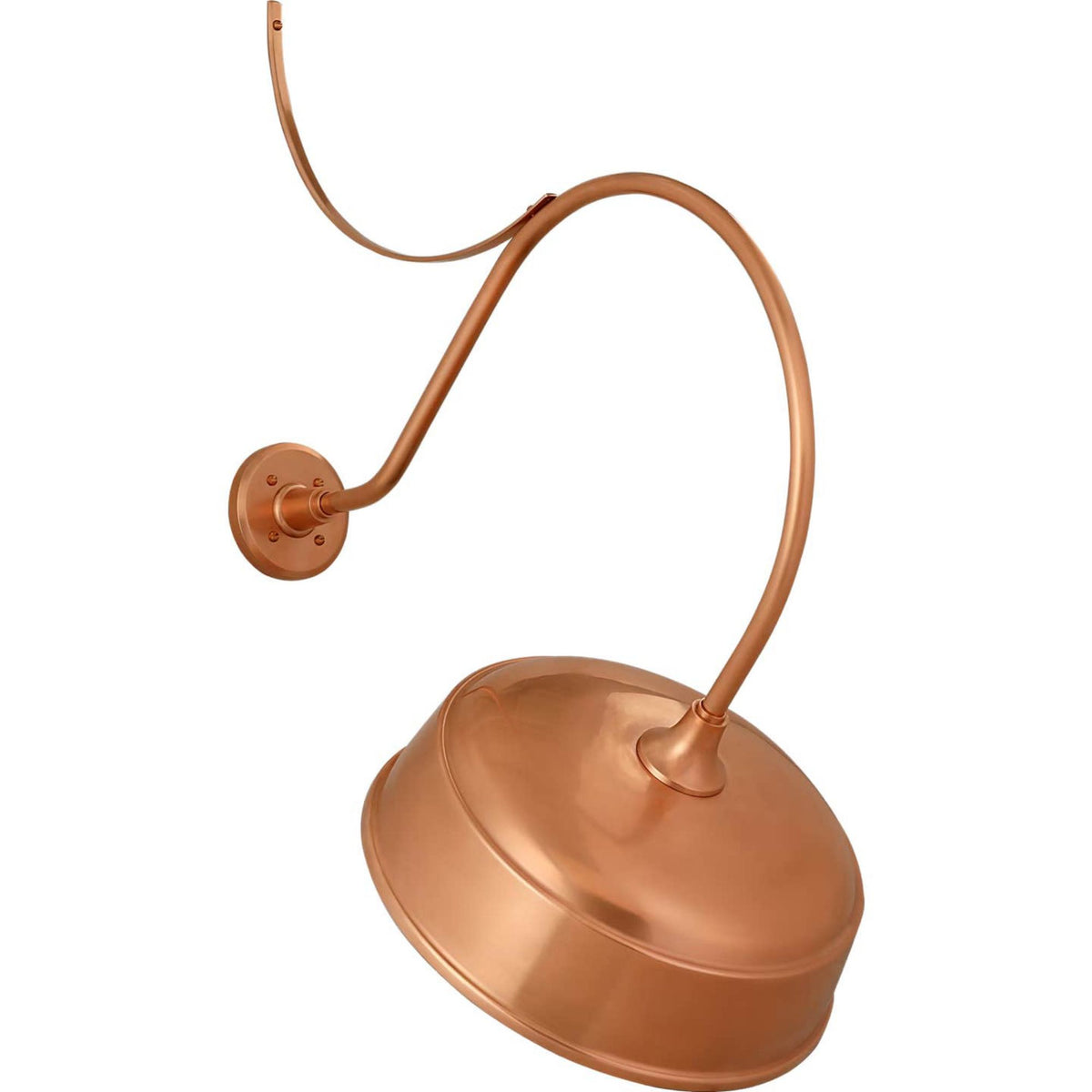 Thomas O'Brien Academy 26.5" Anchored Larrabee Barn Light in Soft Copper with 16" Rockhouse Shade W16" x H37.75" x E26.5"