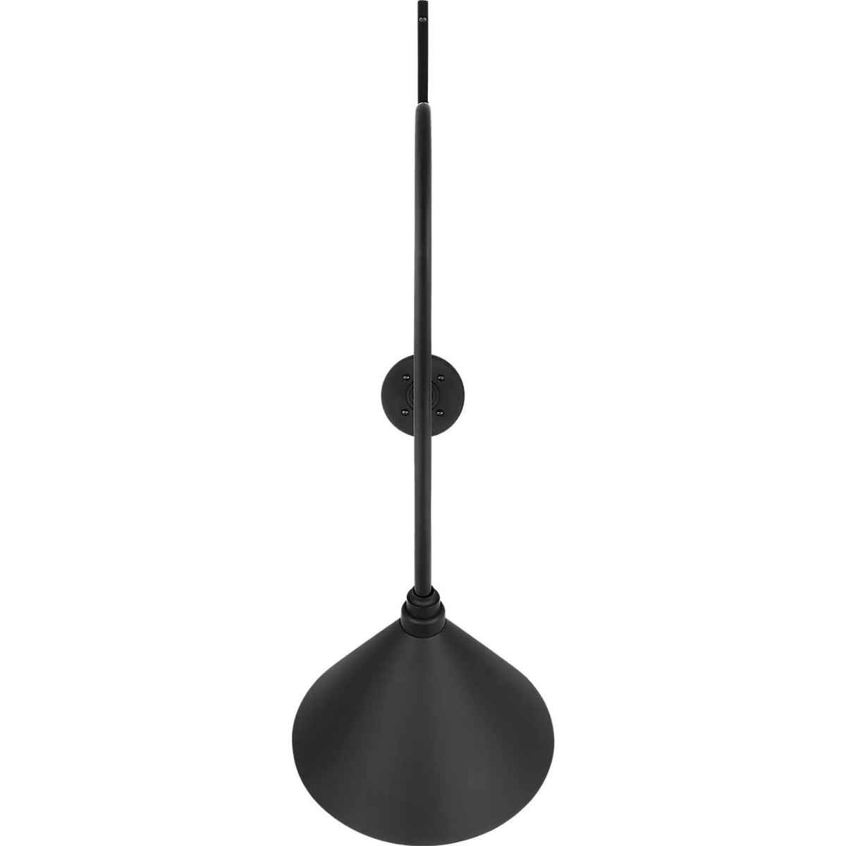 Thomas O'Brien Academy 36" Anchored Larrabee Barn Light in Matte Black with 12.5" Conical Savannah Shade W12.5" x H44.75" x E36"