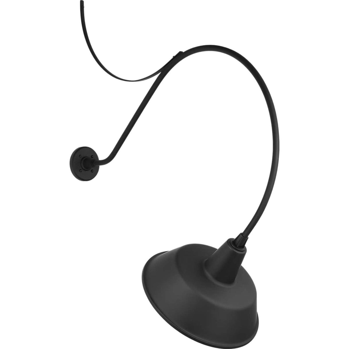Thomas O'Brien Academy 36" Anchored Larrabee Barn Light in Matte Black with 16" Bowers Shade W16" x H45.75" x E36"