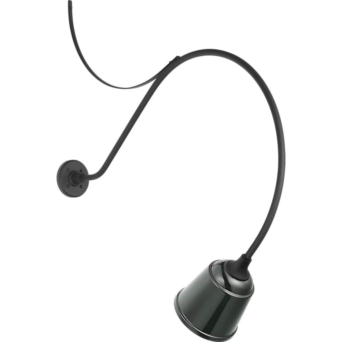 Thomas O'Brien Academy 36" Anchored Larrabee Barn Light in Matte Black with 8" Green Rockhouse Shade W8" x H42.25" x E36"