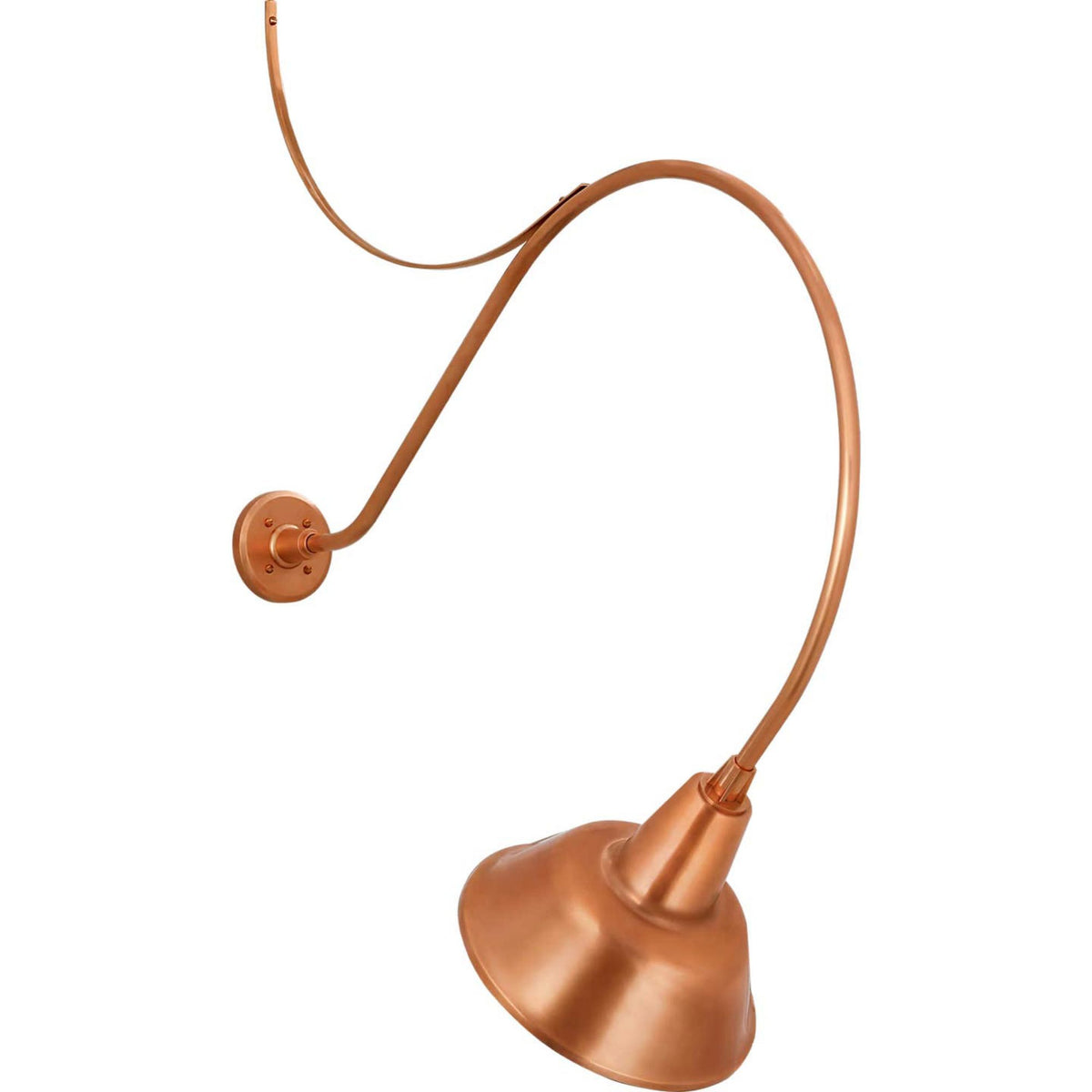 Thomas O'Brien Academy 36" Anchored Larrabee Barn Light in Soft Copper with 12.5" Bowers Shade W12.5" x H44.75" x E36"