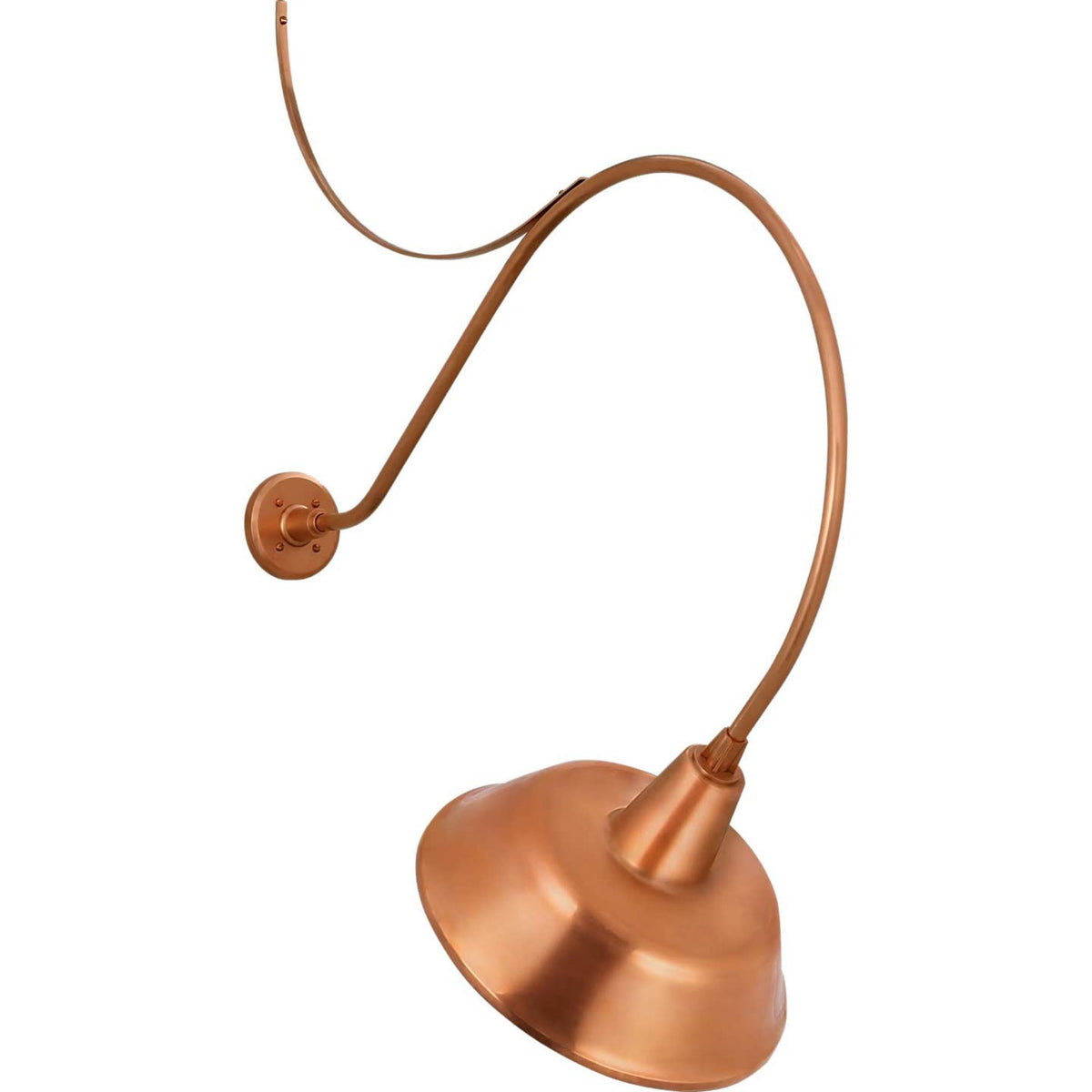 Thomas O'Brien Academy 36" Anchored Larrabee Barn Light in Soft Copper with 16" Bowers Shade W16" x H45.75" x E36"