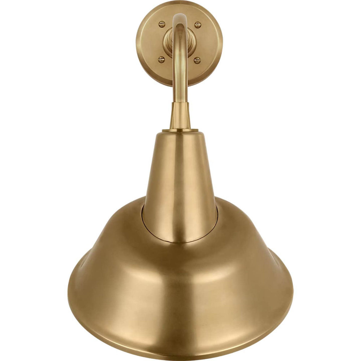 Thomas O'Brien Academy 11" Rex Barn Light in Hand-Rubbed Antique Brass with 12.5" Hand-Rubbed Antique Brass Tilted Bowers Shade W12.5" x H20.75" x E14"