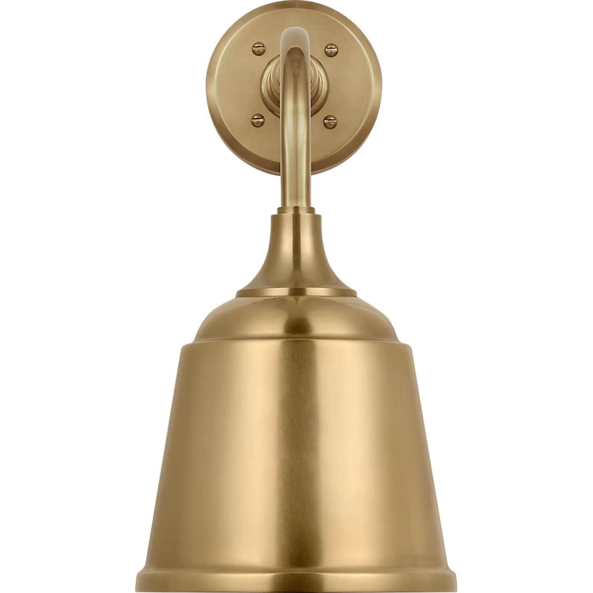 Thomas O'Brien Academy 11" Rex Barn Light in Hand-Rubbed Antique Brass with 8" Hand-Rubbed Antique Brass Rockhouse Shade W8" x H16.5" x E14.5"