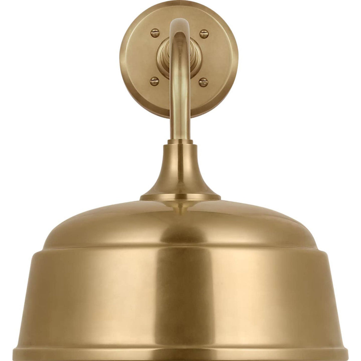 Thomas O'Brien Academy 11" Rex Barn Light in Hand-Rubbed Antique Brass with 12.5" Hand-Rubbed Antique Brass Rockhouse Shade W12.5" x H15.25" x E16.75"