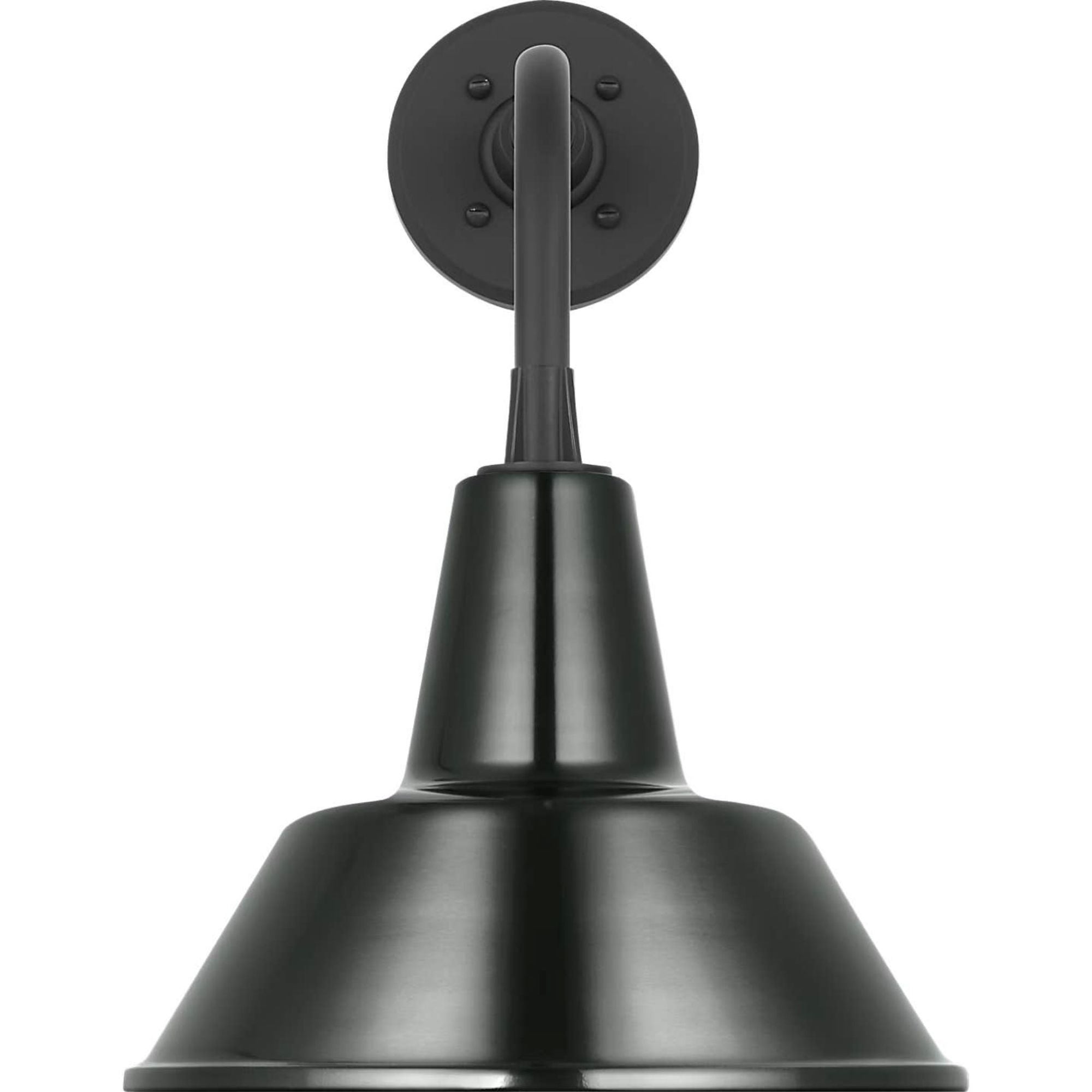 Thomas O'Brien Academy 11" Rex Barn Light in Matte Black with 12.5" Green Bowers Shade W12.5" x H17.75" x E16.75"