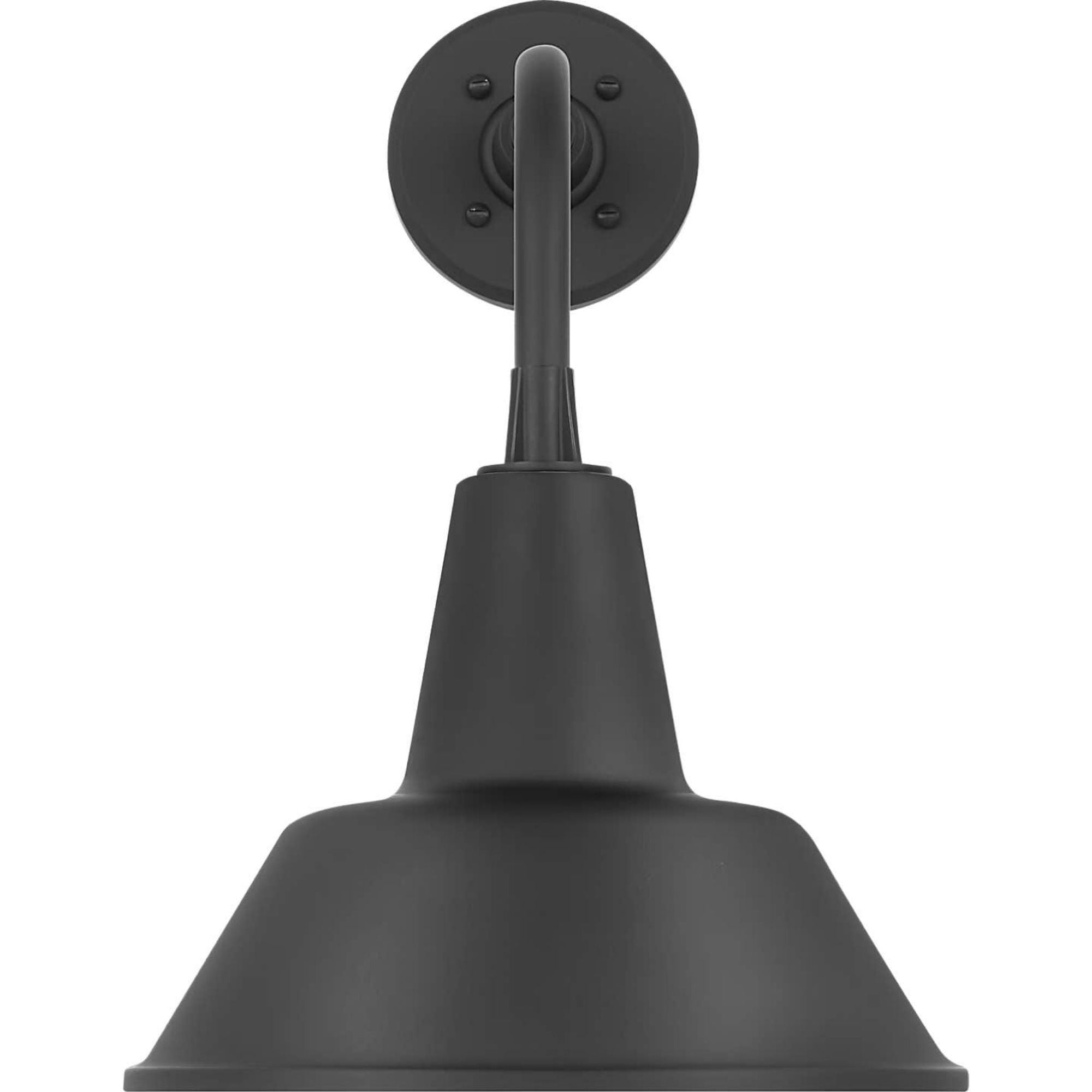 Thomas O'Brien Academy 11" Rex Barn Light in Matte Black with 12.5" Matte Black Bowers Shade W12.5" x H17.75" x E16.75"