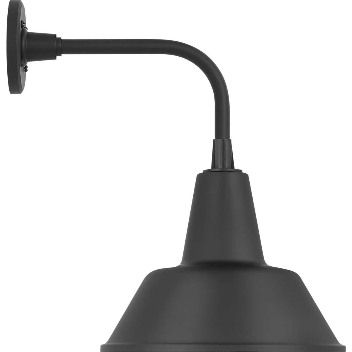 Thomas O'Brien Academy 11" Rex Barn Light in Matte Black with 12.5" Matte Black Bowers Shade W12.5" x H17.75" x E16.75"