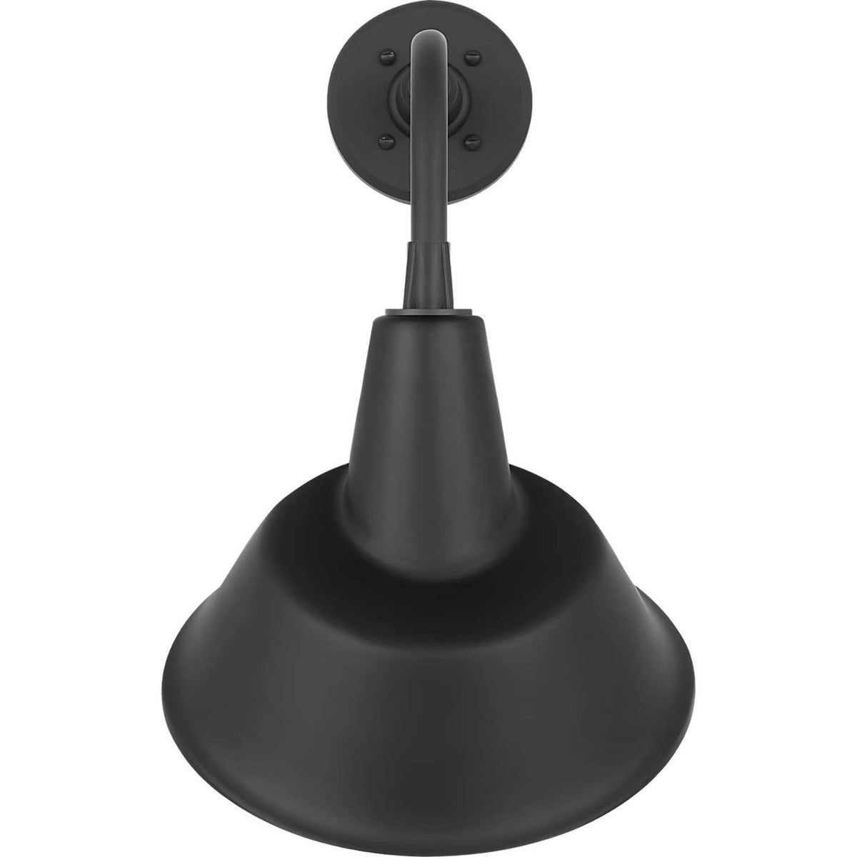 Thomas O'Brien Academy 11" Rex Barn Light in Matte Black with 12.5" Matte Black Tilted Bowers Shade W12.5" x H20.75" x E14"