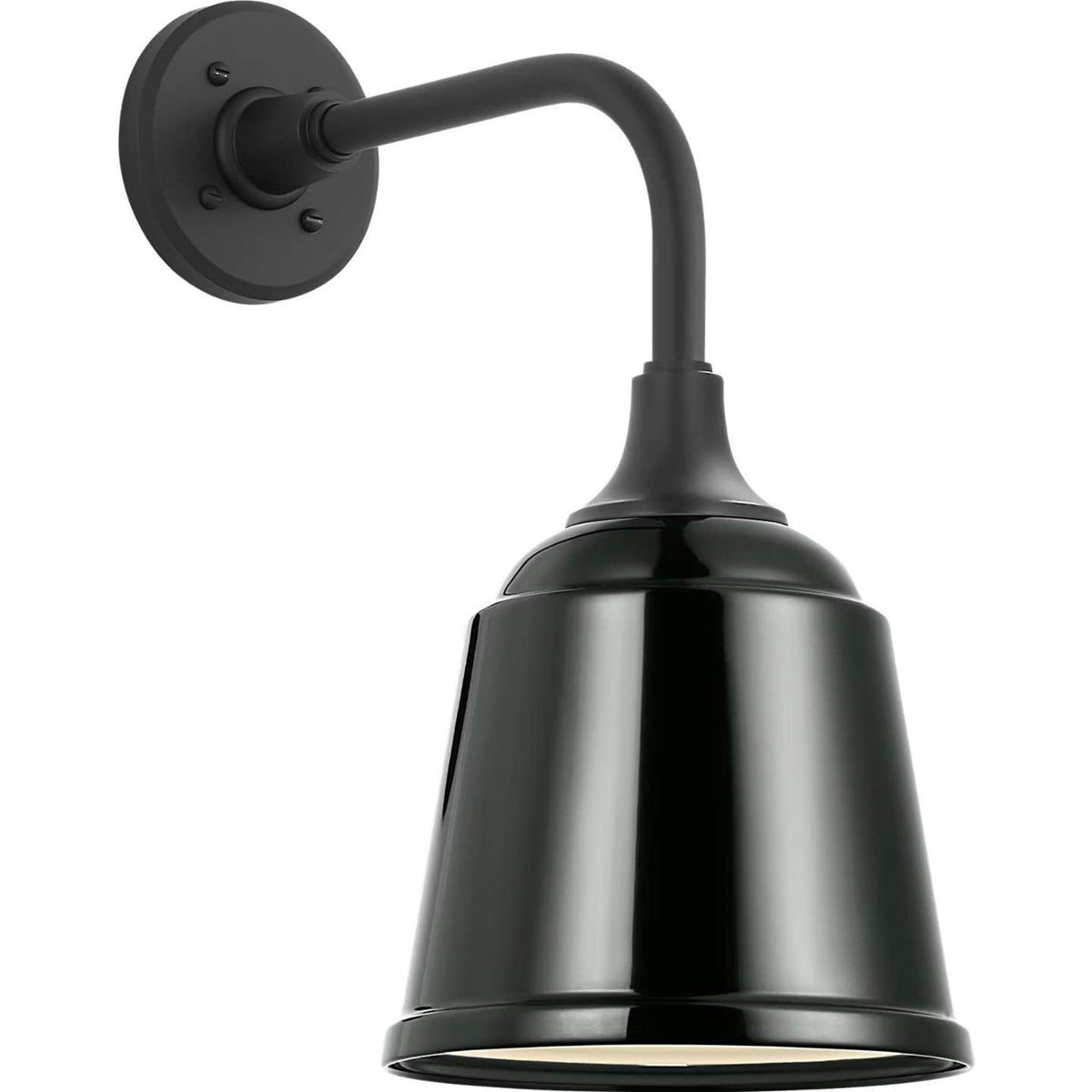 Thomas O'Brien Academy 11" Rex Barn Light in Matte Black with 8" Green Rockhouse Shade W8" x H16.5" x E14.5"
