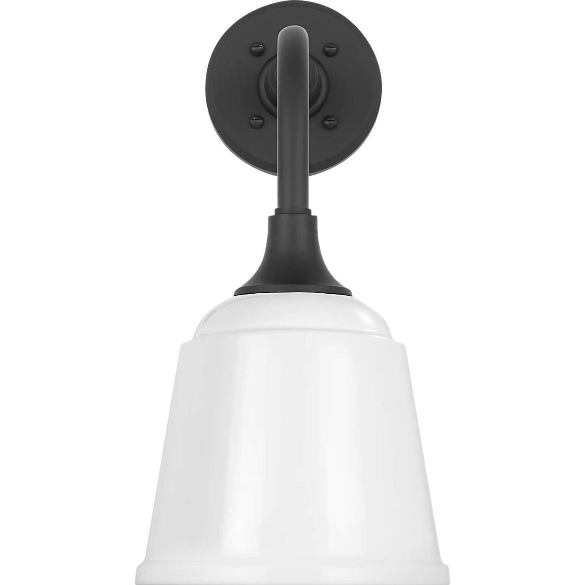 Thomas O'Brien Academy 11" Rex Barn Light in Matte Black with 8" White Rockhouse Shade W8" x H16.5" x E14.5"