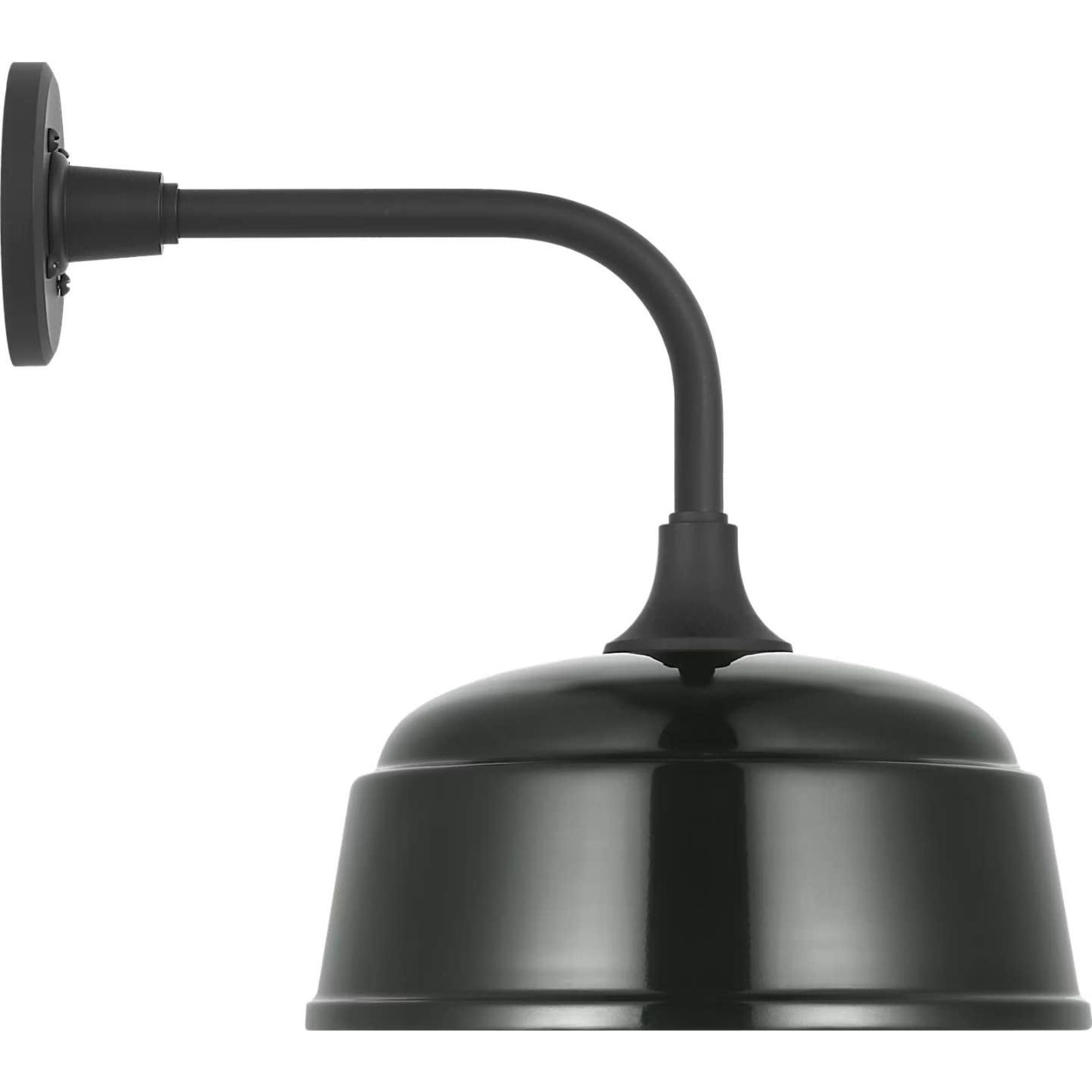 Thomas O'Brien Academy 11" Rex Barn Light in Matte Black with 12.5" Green Rockhouse Shade W12.5" x H15.25" x E16.75"
