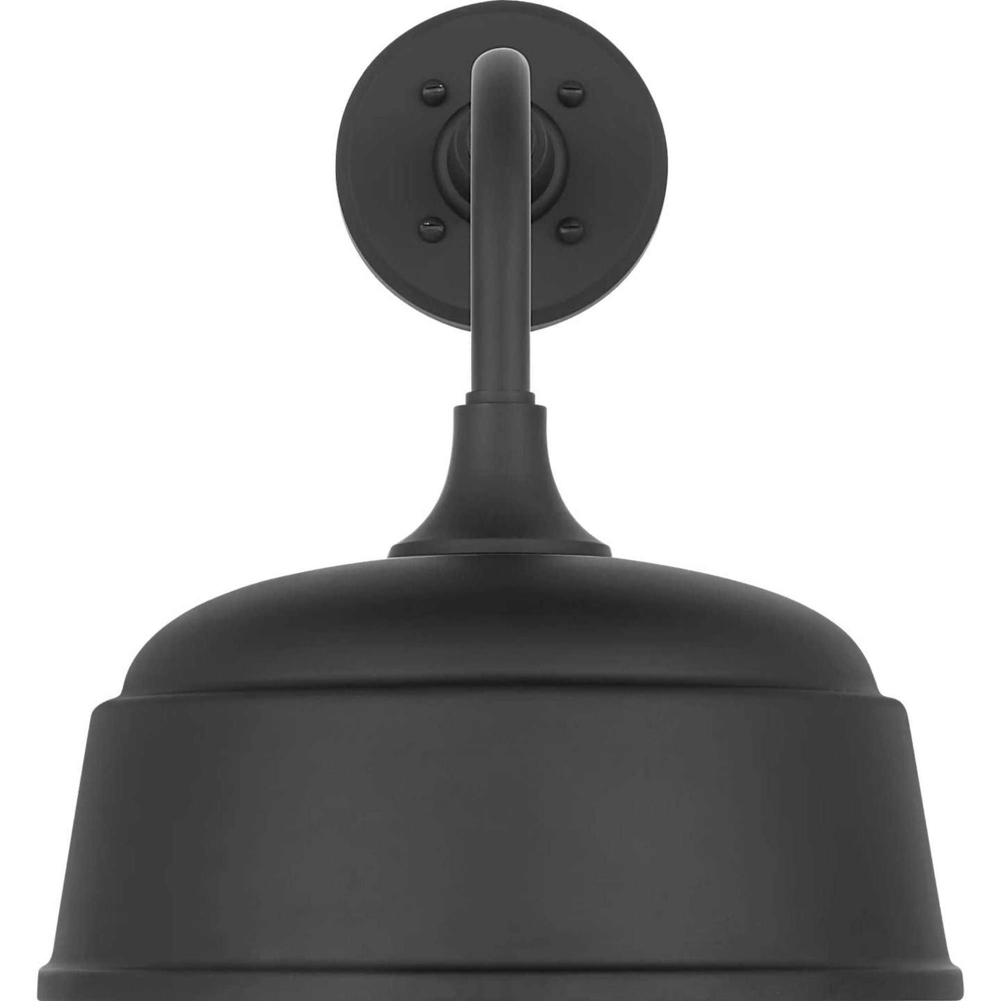 Thomas O'Brien Academy 11" Rex Barn Light in Matte Black with 12.5" Matte Black Rockhouse Shade W12.5" x H15.25" x E16.75"