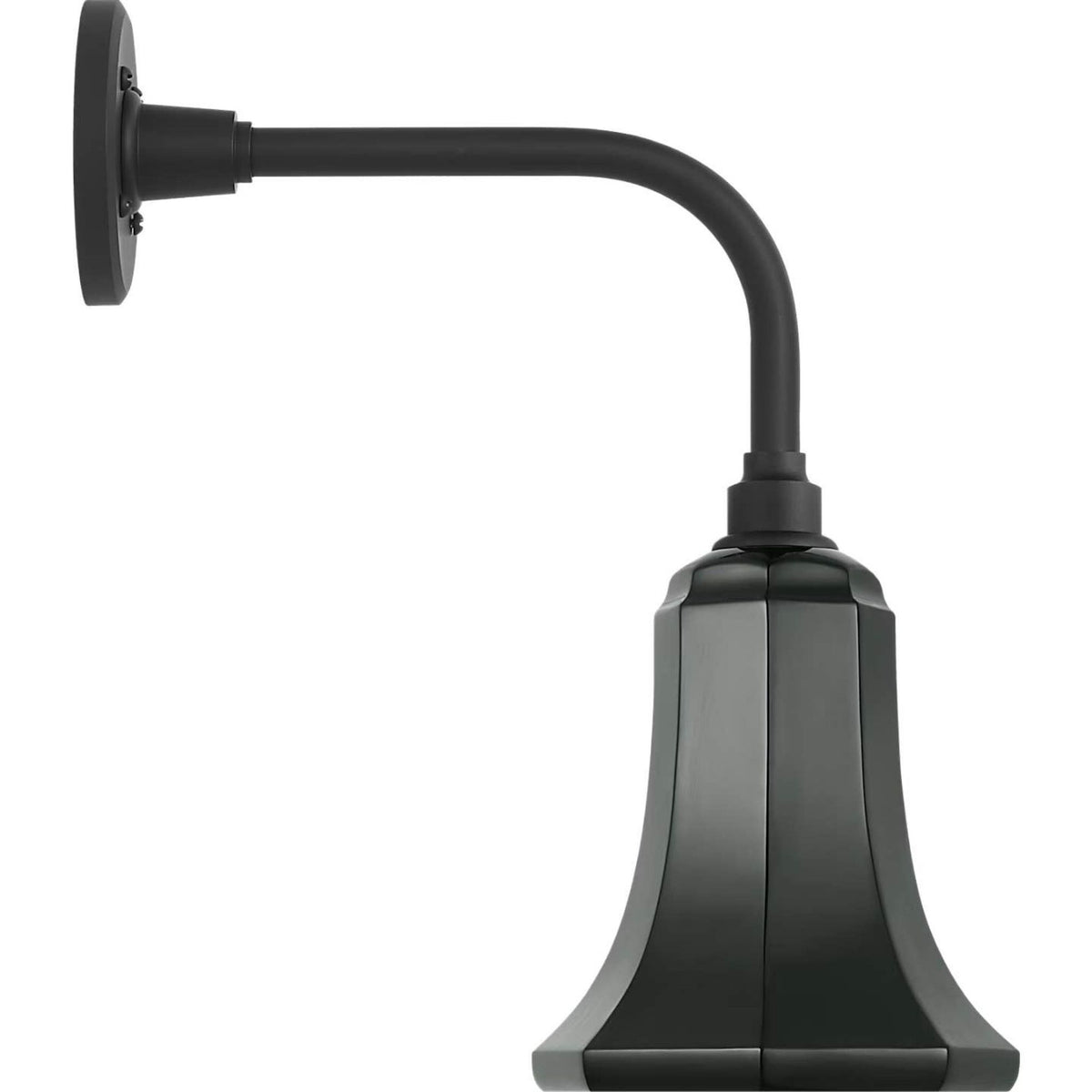Thomas O'Brien Academy 11" Rex Barn Light in Matte Black with 7.5" Green Savannah Shade W7.5" x H17" x E14.25"
