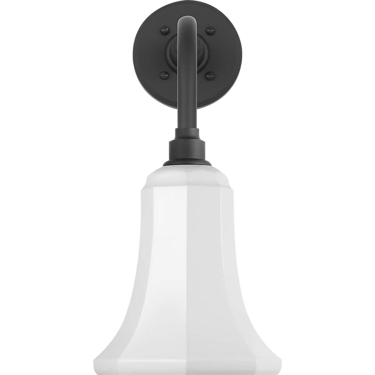 Thomas O'Brien Academy 11" Rex Barn Light in Matte Black with 7.5" White Savannah Shade W7.5" x H17" x E14.25"
