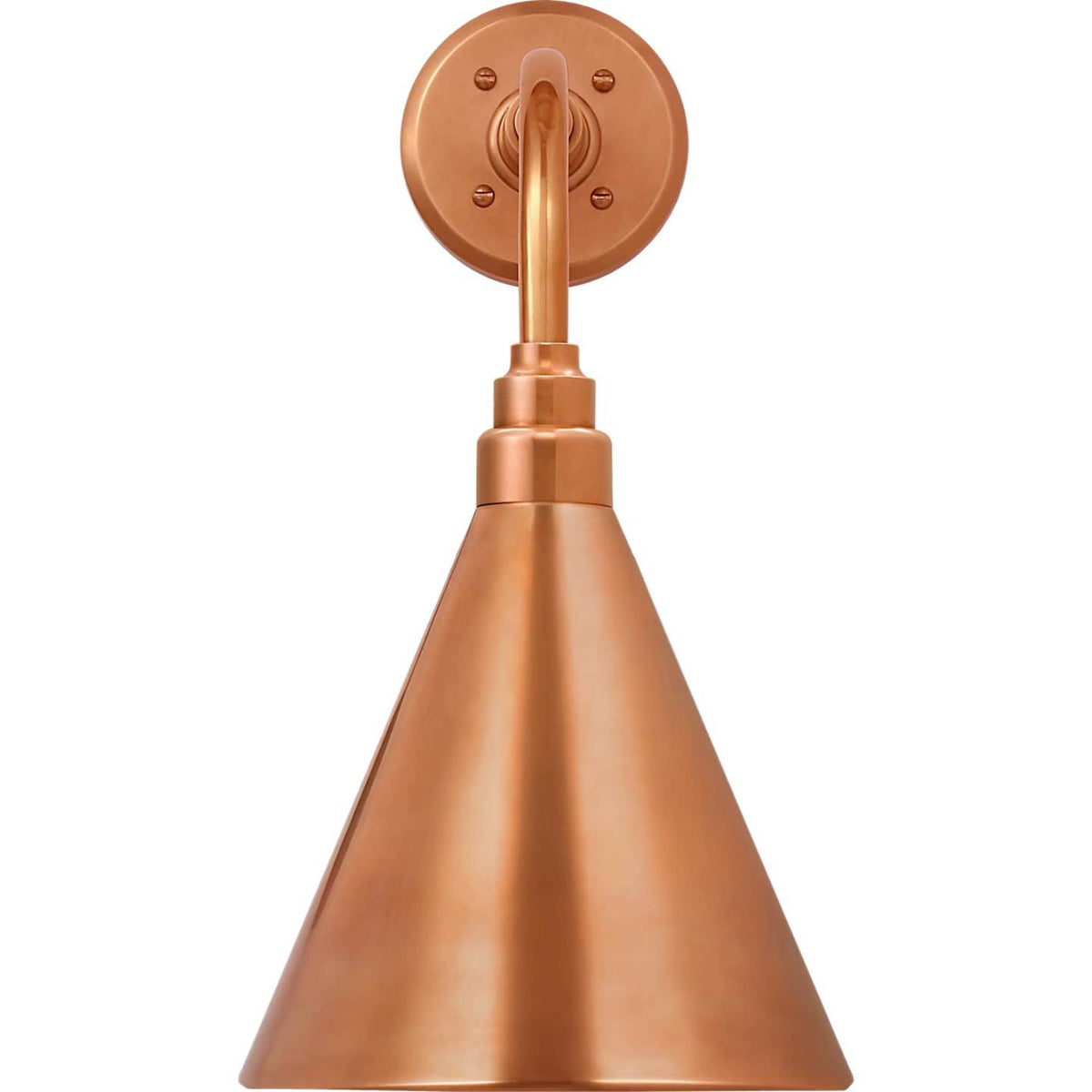 Thomas O'Brien Academy 11" Rex Barn Light in Soft Copper with 9" Soft Copper Conical Savannah Shade W9" x H17.75" x E15"