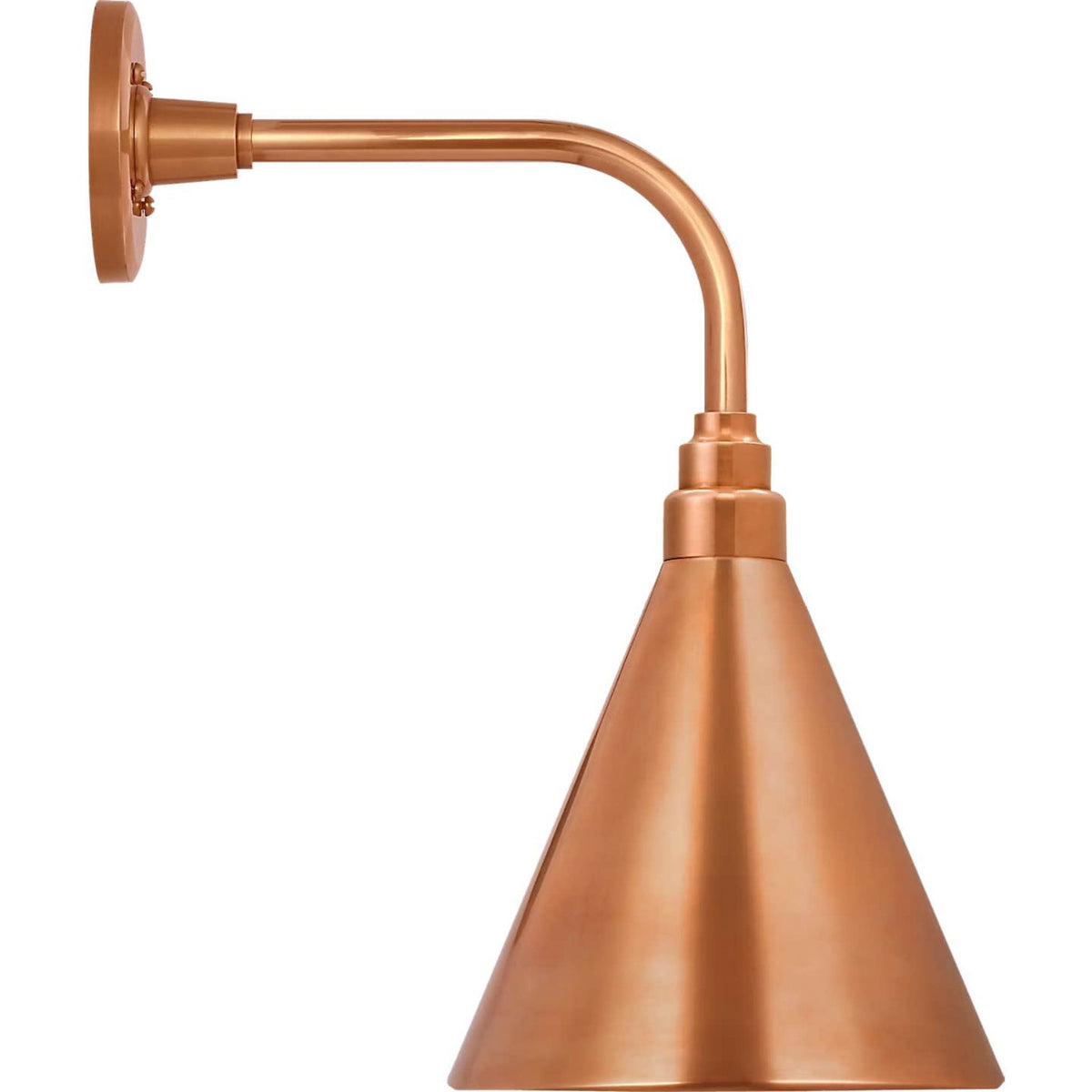 Thomas O'Brien Academy 11" Rex Barn Light in Soft Copper with 9" Soft Copper Conical Savannah Shade W9" x H17.75" x E15"
