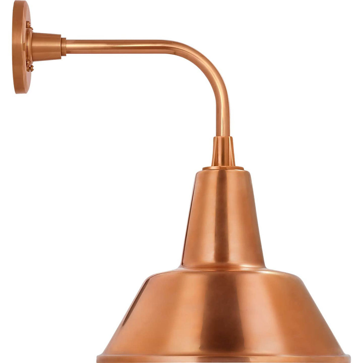 Thomas O'Brien Academy 11" Rex Barn Light in Soft Copper with 12.5" Soft Copper Bowers Shade W12.5" x H17.75" x E16.75"