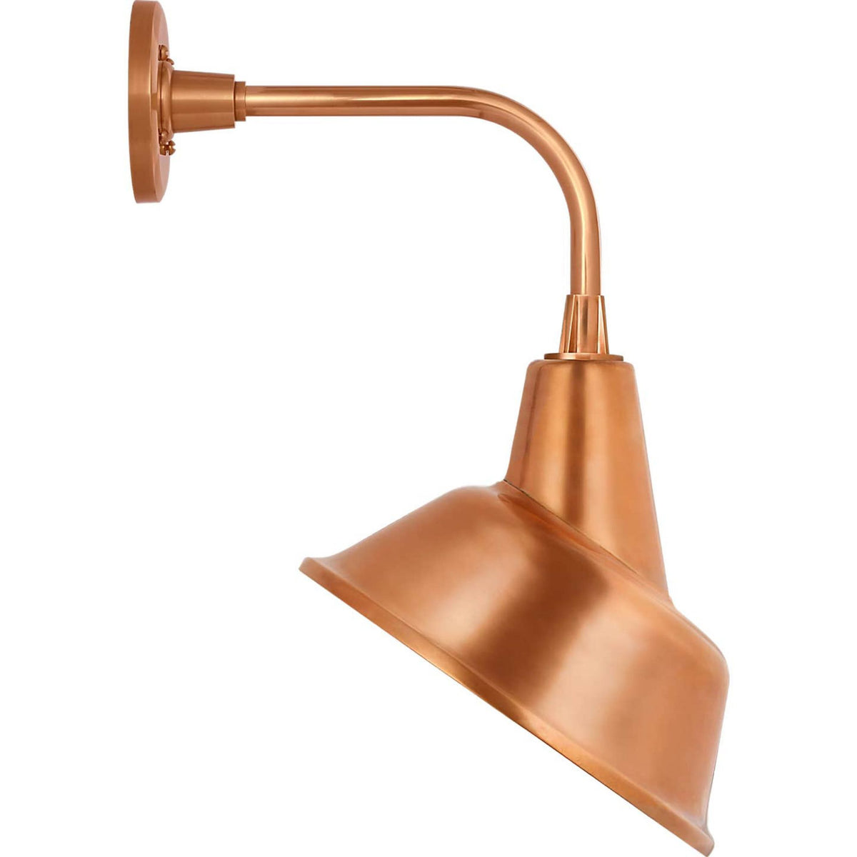 Thomas O'Brien Academy 11" Rex Barn Light in Soft Copper with 12.5" Soft Copper Tilted Bowers Shade W12.5" x H20.75" x E14"