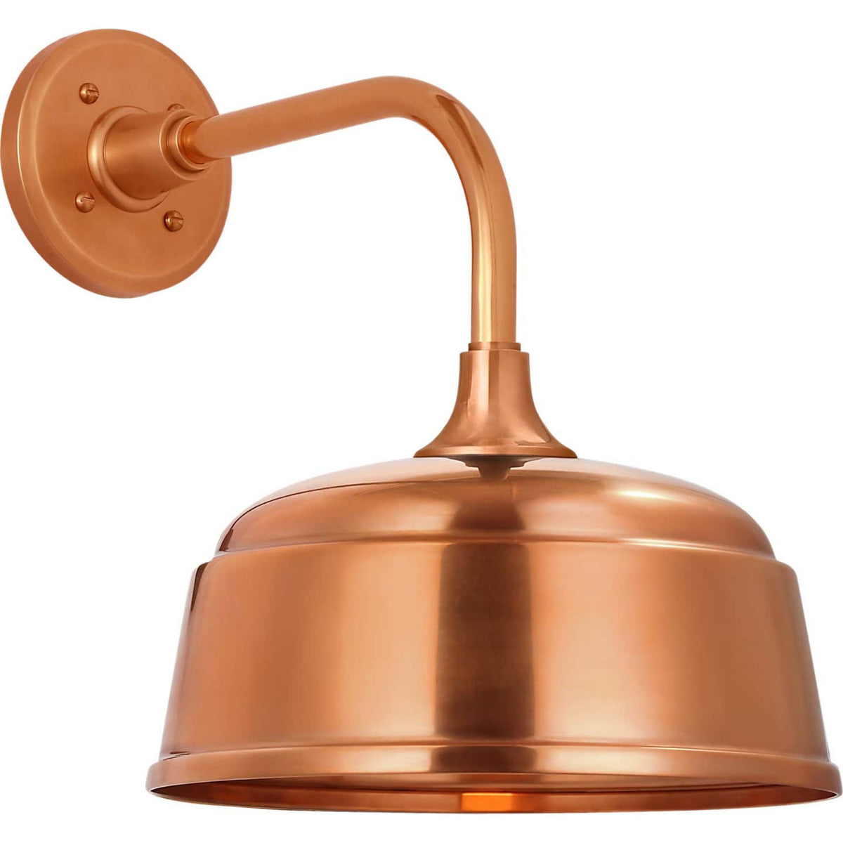 Thomas O'Brien Academy 11" Rex Barn Light in Soft Copper with 12.5" Soft Copper Rockhouse Shade W12.5" x H15.25" x E16.75"