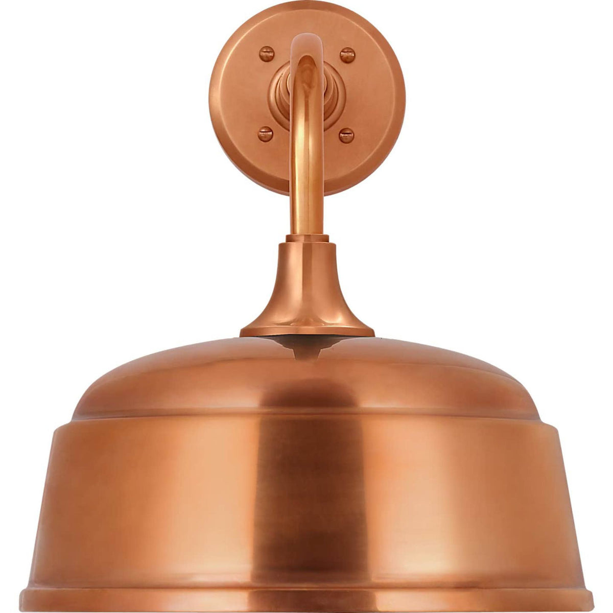 Thomas O'Brien Academy 11" Rex Barn Light in Soft Copper with 12.5" Soft Copper Rockhouse Shade W12.5" x H15.25" x E16.75"