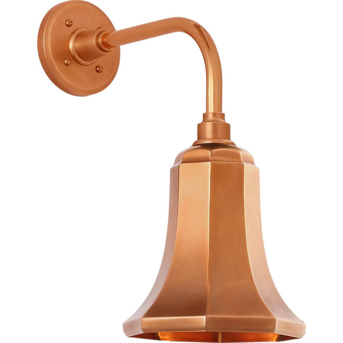 Thomas O'Brien Academy 11" Rex Barn Light in Soft Copper with 7.5" Soft Copper Savannah Shade W7.5" x H17" x E14.25"
