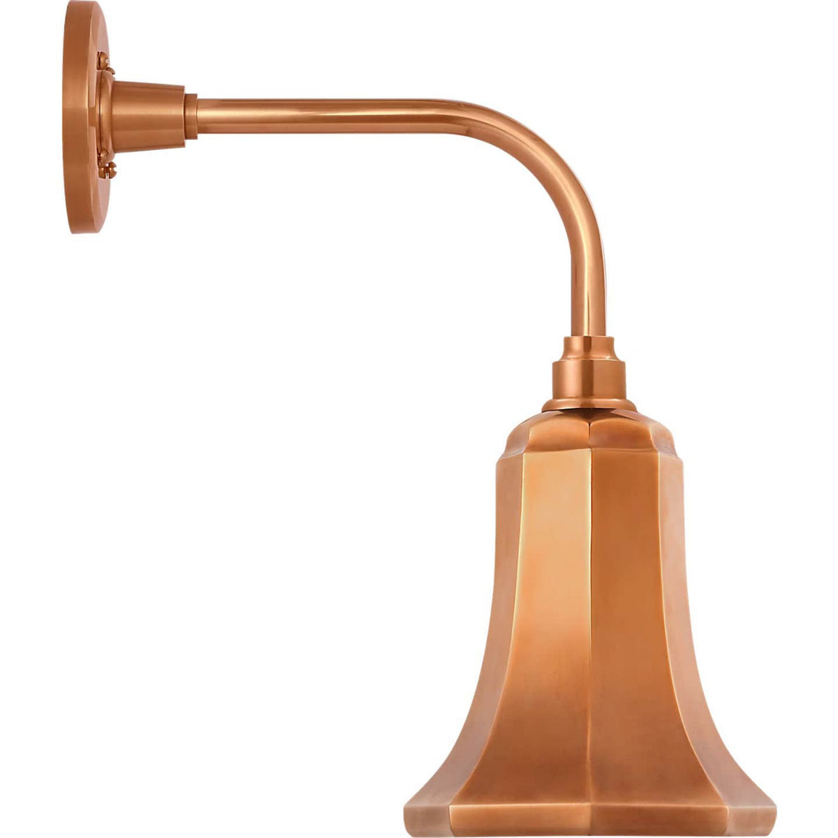 Thomas O'Brien Academy 11" Rex Barn Light in Soft Copper with 7.5" Soft Copper Savannah Shade W7.5" x H17" x E14.25"