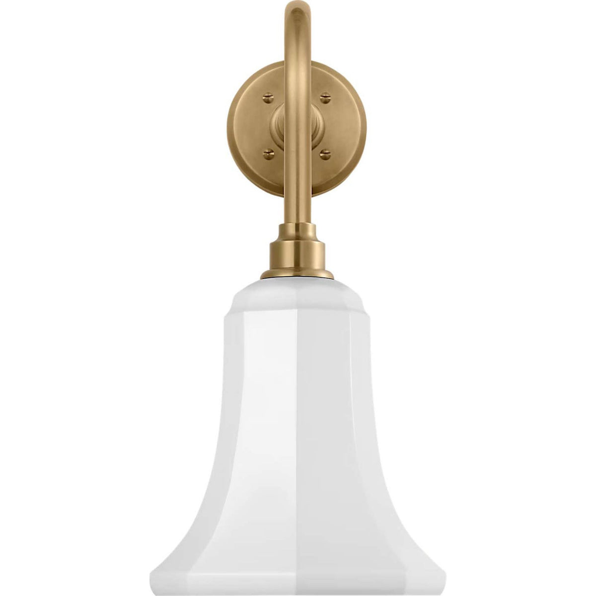 Thomas O'Brien Academy 20" Rex Barn Light in Hand-Rubbed Antique Brass with 7.5" White Savannah Shade W7.5" x H19" x E23.75"