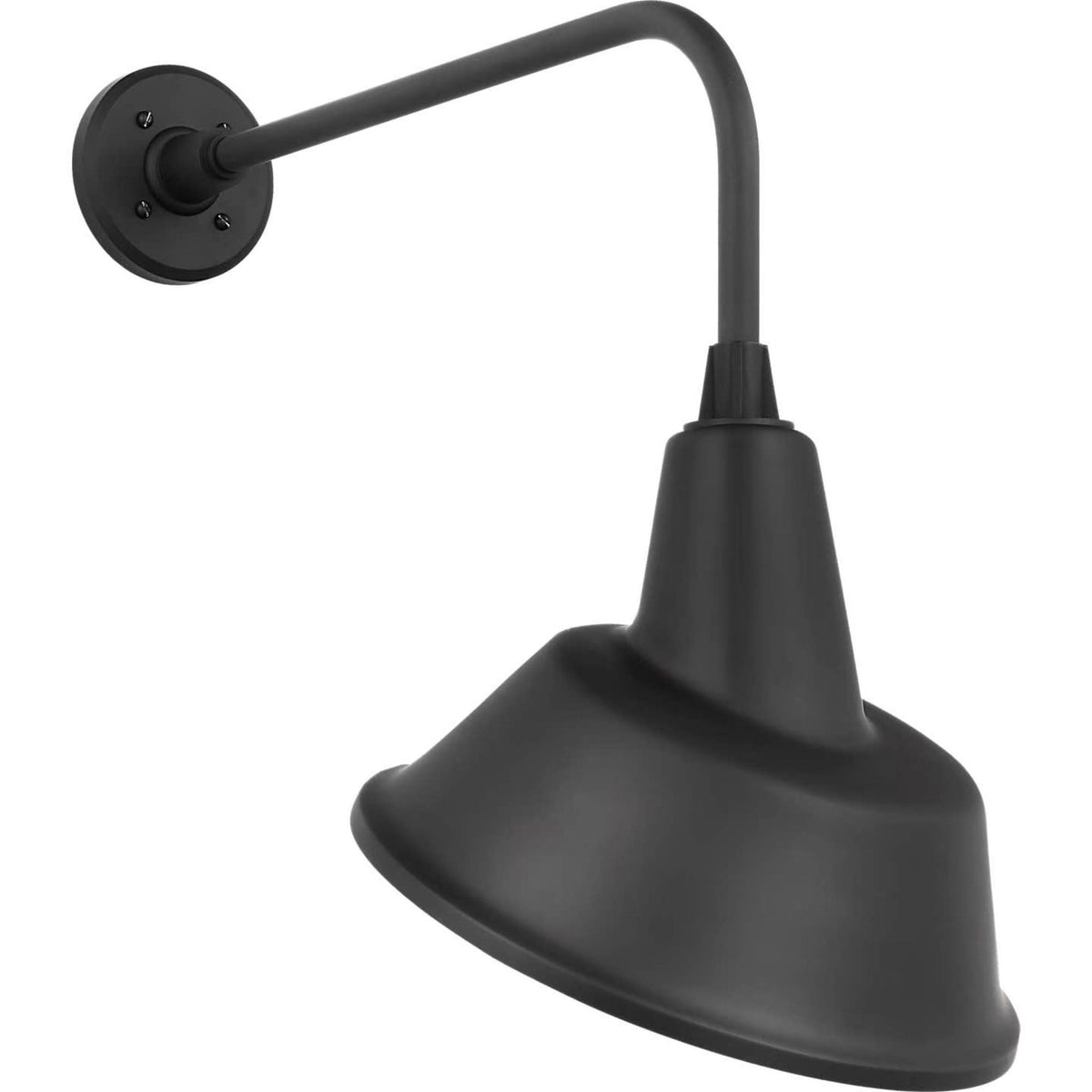 Thomas O'Brien Academy 20" Rex Barn Light in Matte Black with 12.5" Tilted Bowers Shade W12.5" x H22.5" x E23.5"
