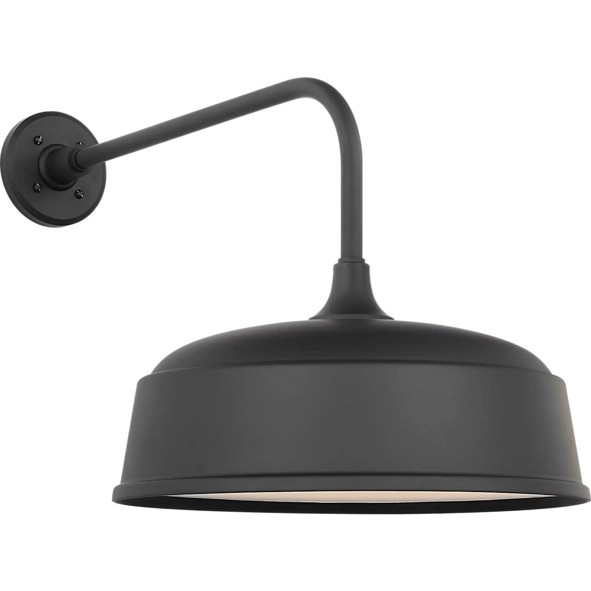 Thomas O'Brien Academy 20" Rex Barn Light in Matte Black with 16" Rockhouse Shade W16" x H17" x E28"
