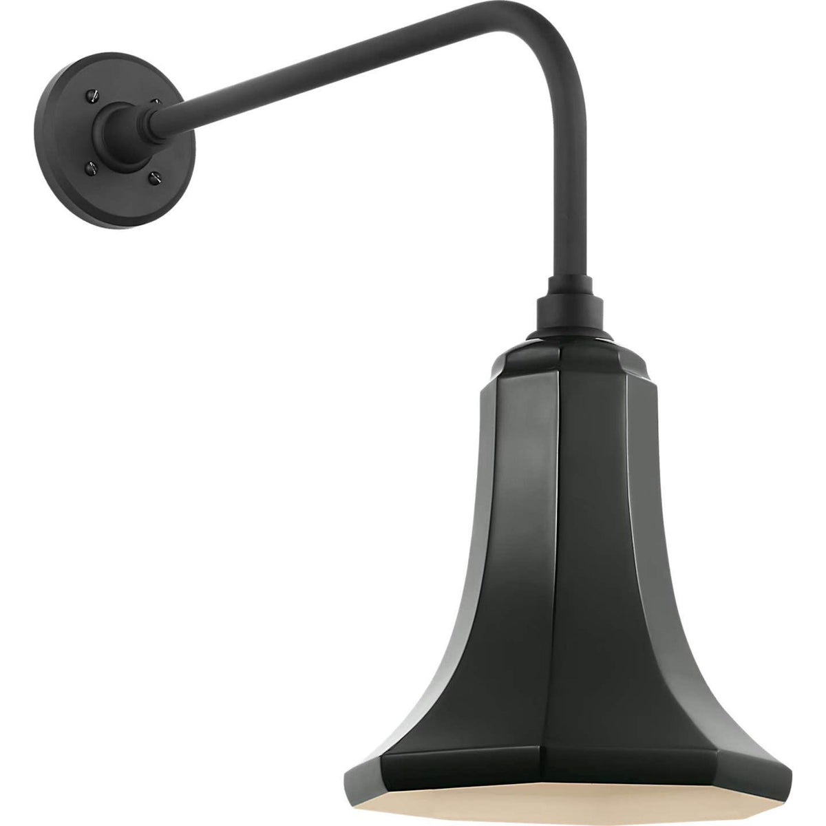 Thomas O'Brien Academy 20" Rex Barn Light in Matte Black with 9.25" Green Savannah Shade W9.25" x H20.75" x E24.5"