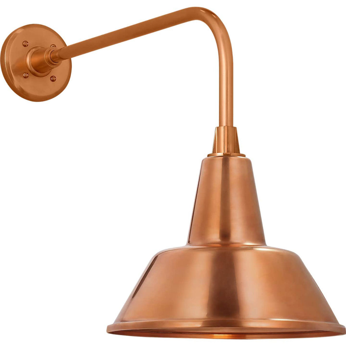 Thomas O'Brien Academy 20" Rex Barn Light in Soft Copper with 12.5" Bowers Shade W12.5" x H19.5" x E26.25"