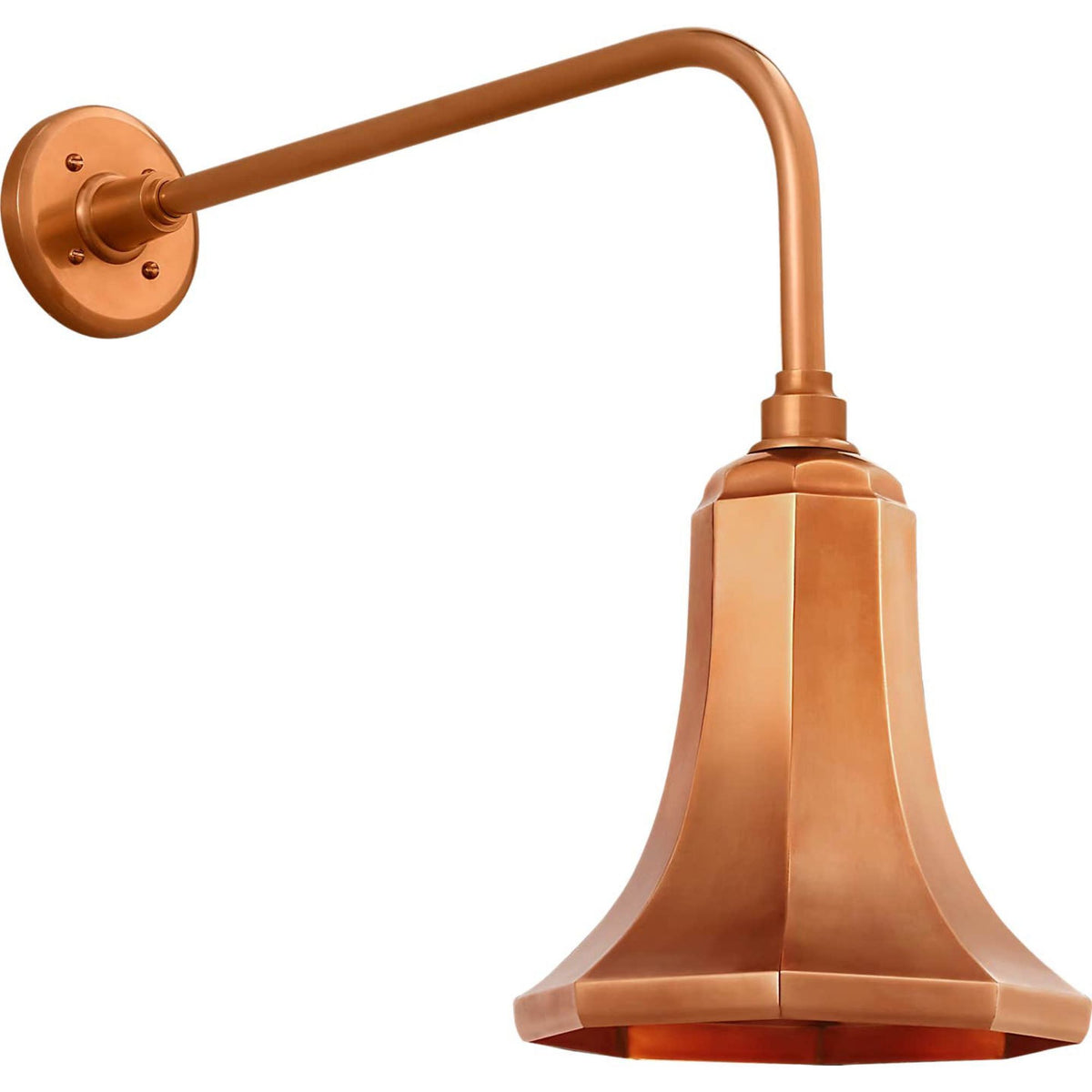 Thomas O'Brien Academy 20" Rex Barn Light in Soft Copper with 9.25" Savannah Shade W9.25" x H20.75" x E24.5"