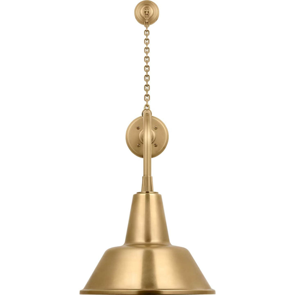 Thomas O'Brien Academy 20" Anchored Rex Barn Light in Hand-Rubbed Antique Brass with 12.5" Bowers Shade W12.5" x H32.5" x E26.25"