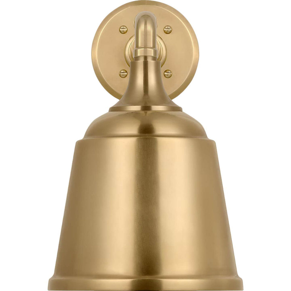 Thomas O'Brien Academy 11" Mack Barn Light in Hand-Rubbed Antique Brass with 8" Hand-Rubbed Antique Brass Rockhouse Shade W8" x H13.25" x E14.25"