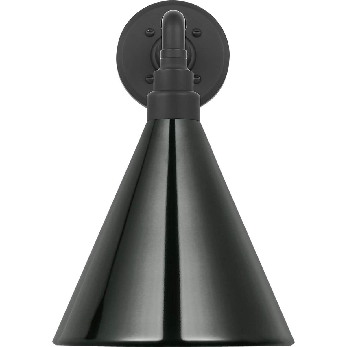 Thomas O'Brien Academy 11" Mack Barn Light in Matte Black with 9" Green Conical Savannah Shade W9" x H14.75" x E14.75"