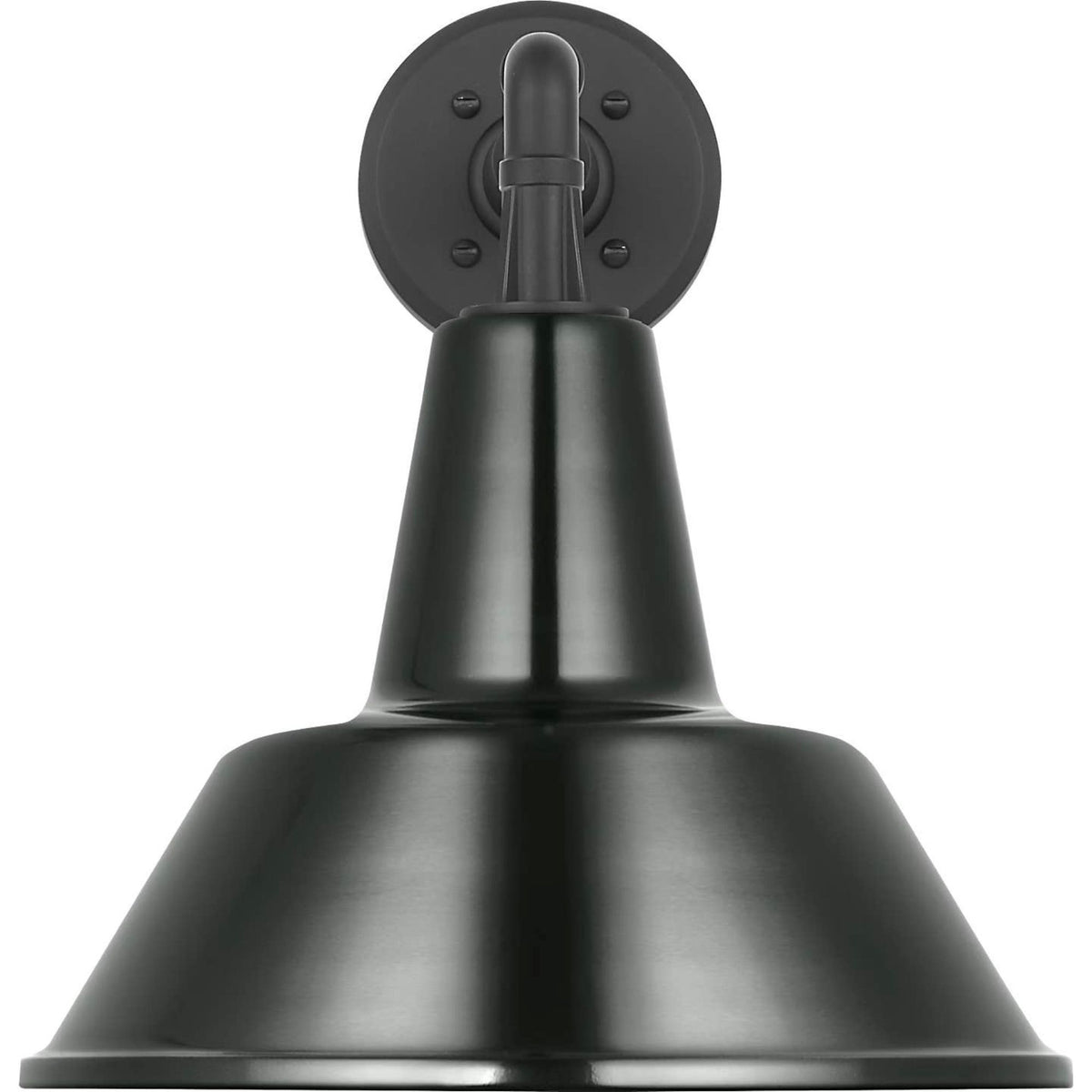 Thomas O'Brien Academy 11" Mack Barn Light in Matte Black with 12.5" Green Bowers Shade W12.5" x H14.5" x E16.5"