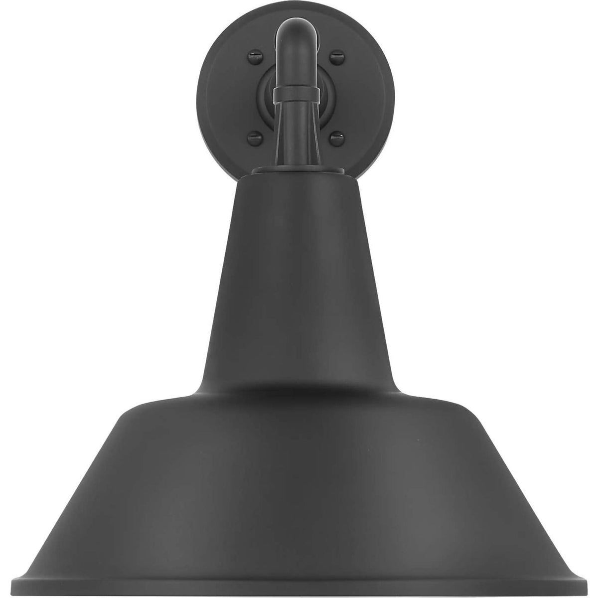 Thomas O'Brien Academy 11" Mack Barn Light in Matte Black with 12.5" Matte Black Bowers Shade W12.5" x H14.5" x E16.5"