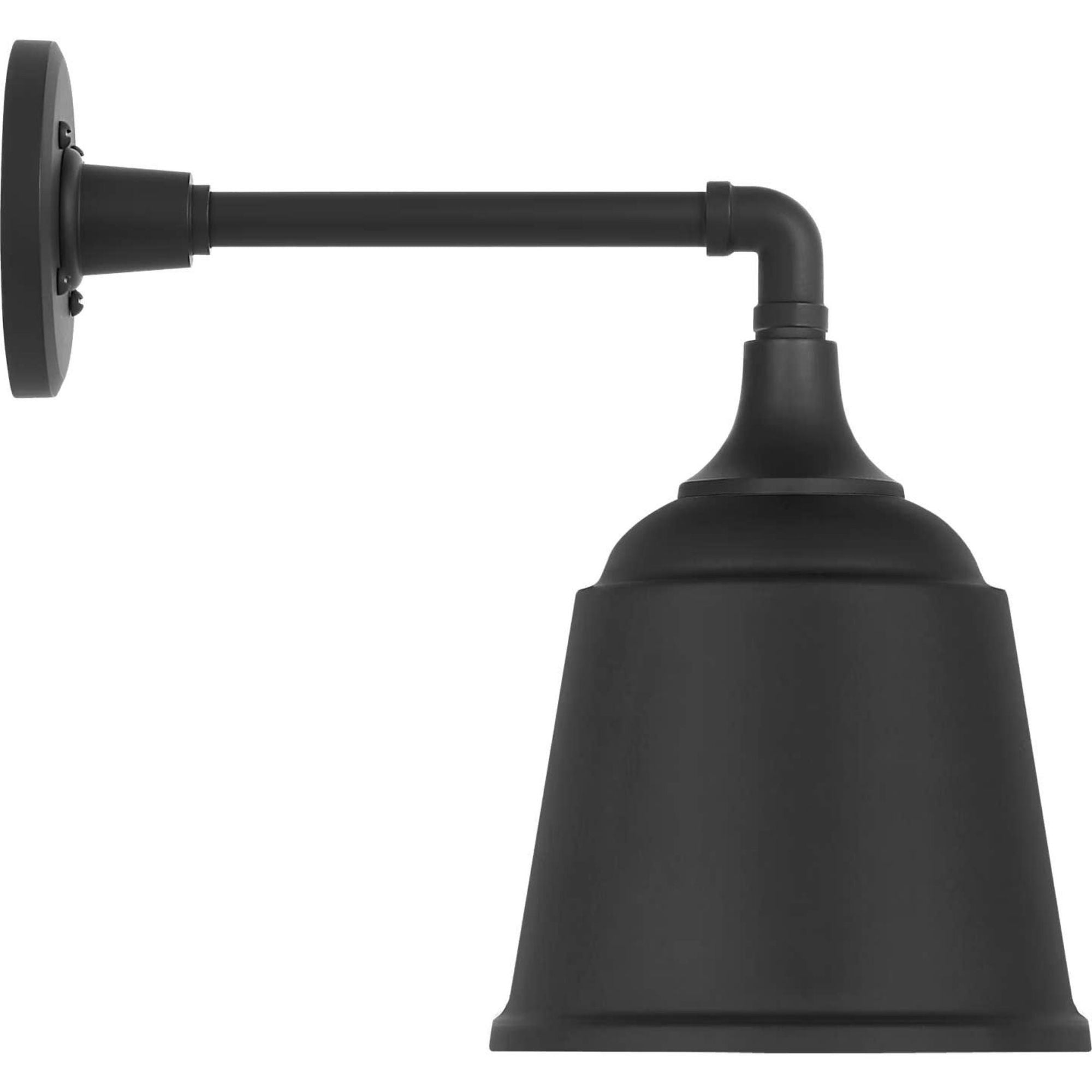 Thomas O'Brien Academy 11" Mack Barn Light in Matte Black with 8" Matte Black Rockhouse Shade W8" x H13.25" x E14.25"