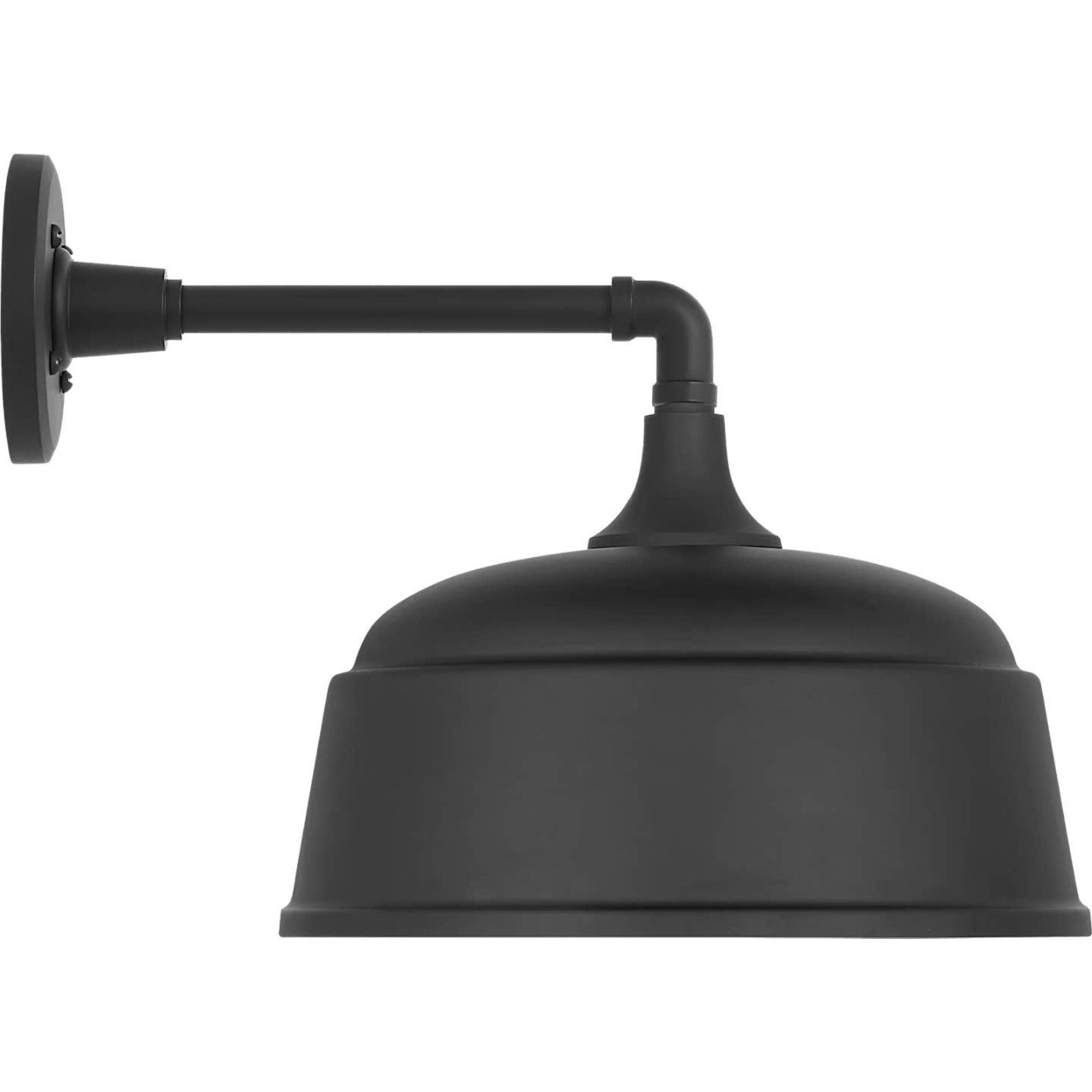 Thomas O'Brien Academy 11" Mack Barn Light in Matte Black with 12.5" Matte Black Rockhouse Shade W12.5" x H12" x E16.5"