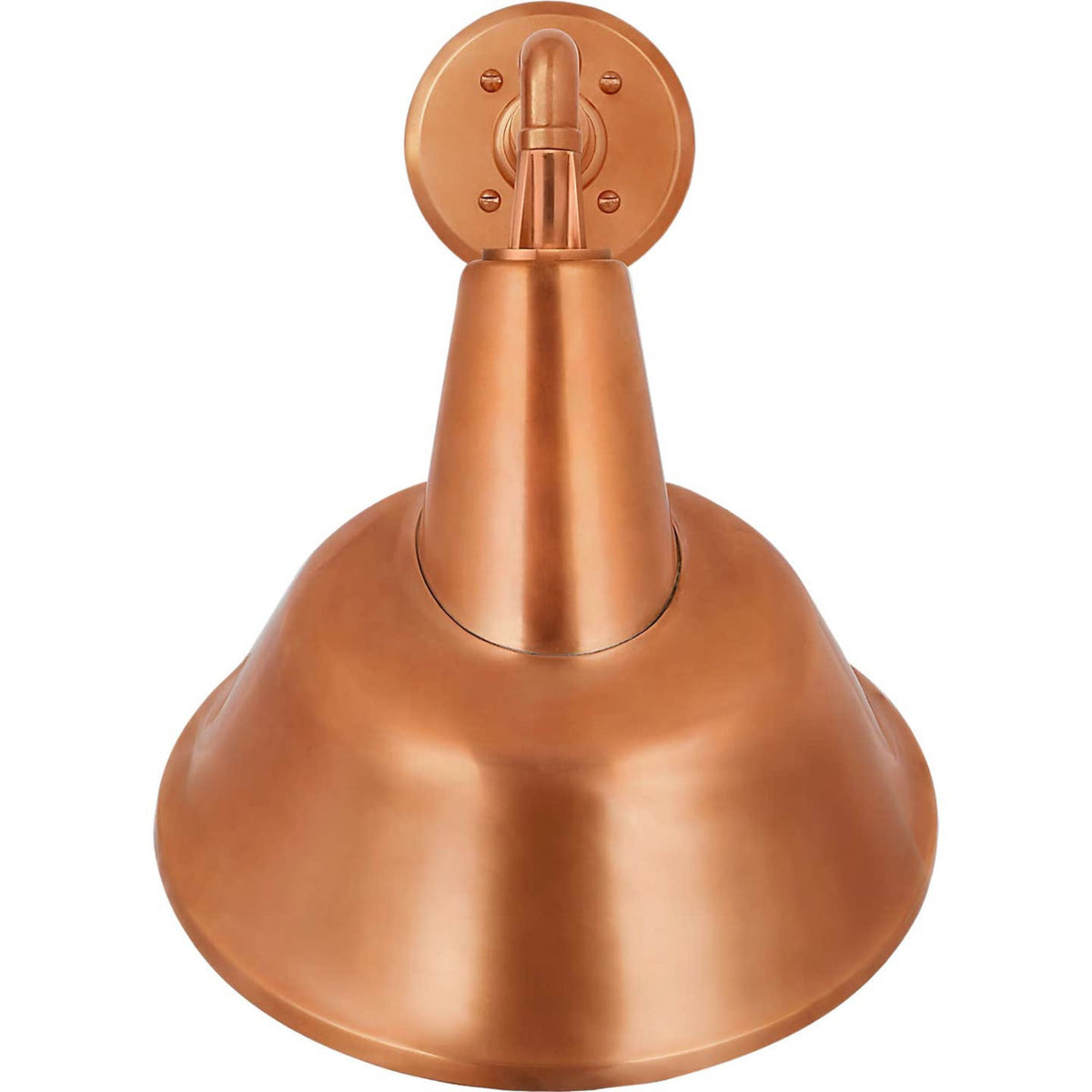Thomas O'Brien Academy 11" Mack Barn Light in Soft Copper with 12.5" Soft Copper Tilted Bowers Shade W12.5" x H17.5" x E14"