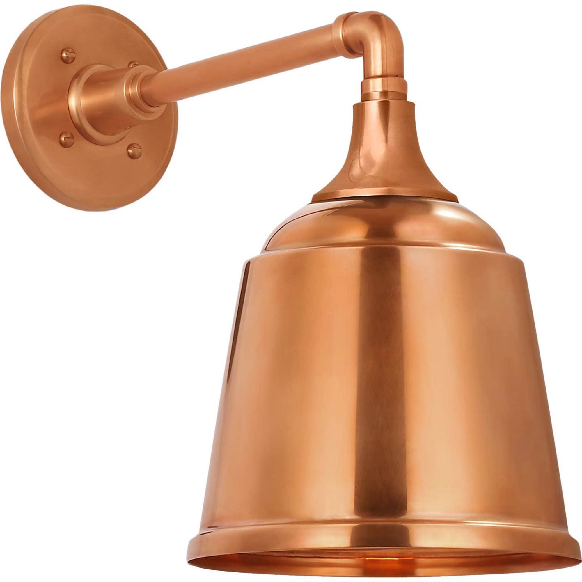 Thomas O'Brien Academy 11" Mack Barn Light in Soft Copper with 8" Soft Copper Rockhouse Shade W8" x H13.25" x E14.25"
