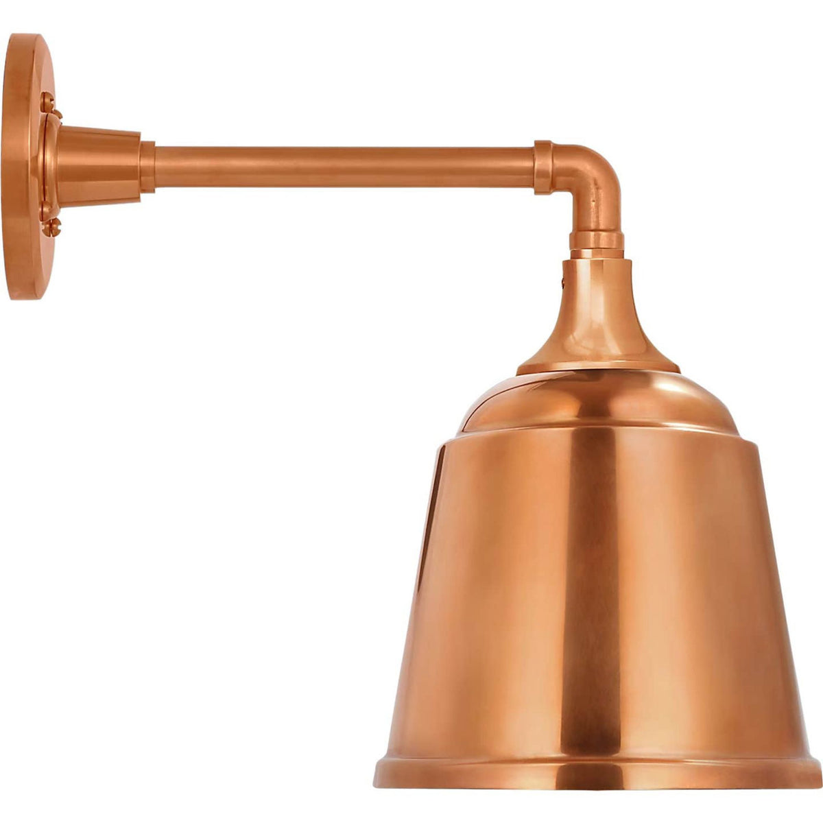 Thomas O'Brien Academy 11" Mack Barn Light in Soft Copper with 8" Soft Copper Rockhouse Shade W8" x H13.25" x E14.25"