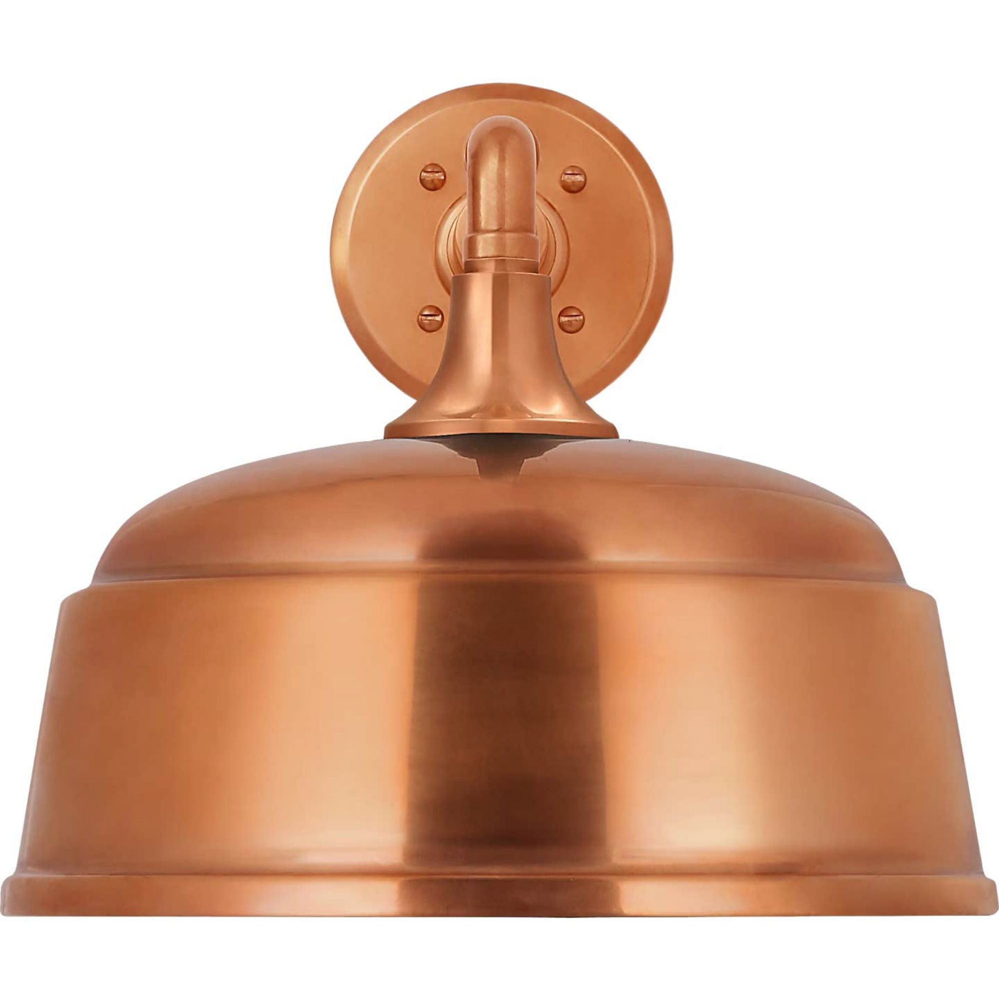 Thomas O'Brien Academy 11" Mack Barn Light in Soft Copper with 12.5" Soft Copper Rockhouse Shade W12.5" x H12" x E16.5"