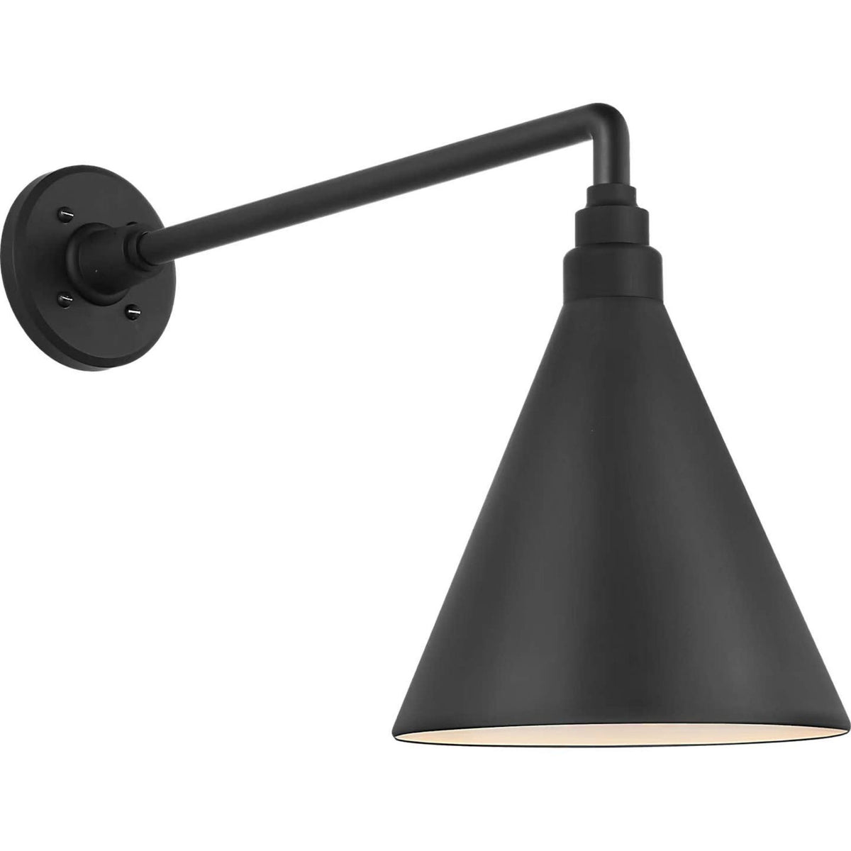 Thomas O'Brien Academy 17.5" Mack Barn Light in Matte Black with 9" Conical Savannah Shade W9" x H14.5" x E21.75"
