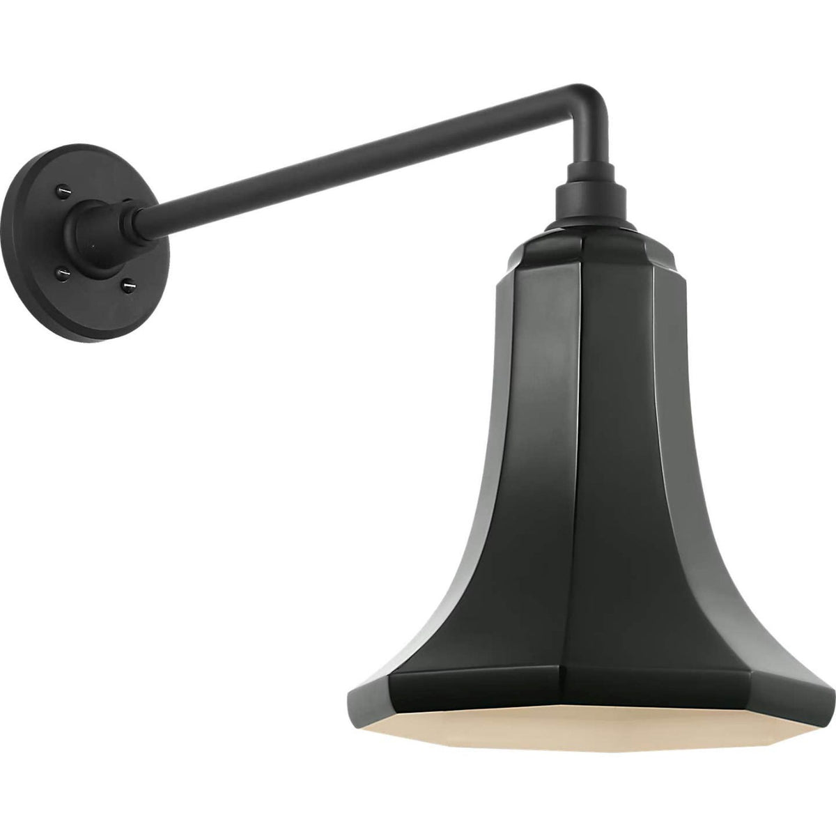 Thomas O'Brien Academy 17.5" Mack Barn Light in Matte Black with 9.25" Green Savannah Shade W9.25" x H15.5" x E22"