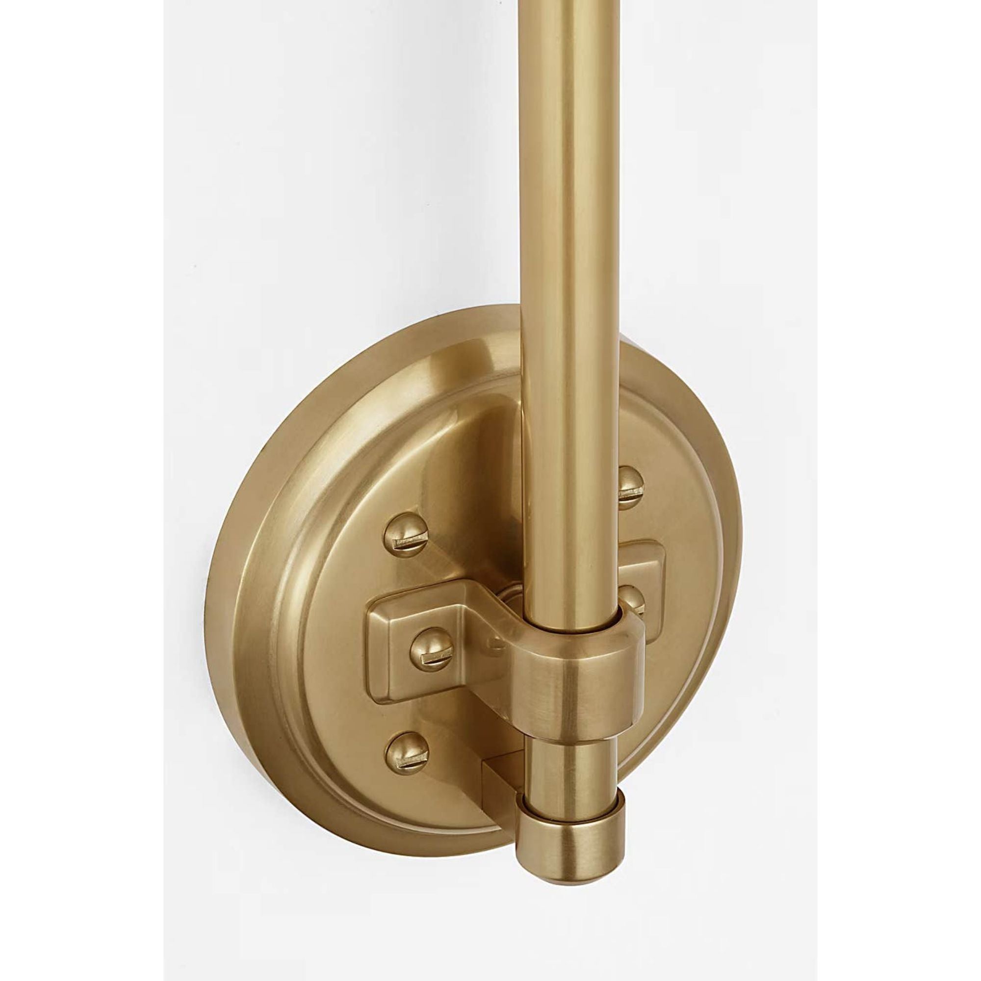 Thomas O'Brien Academy 11" Arched Mack Barn Light in Hand-Rubbed Antique Brass with 12.5" White Bowers Shade W12.5" x H17.5" x E16.75"