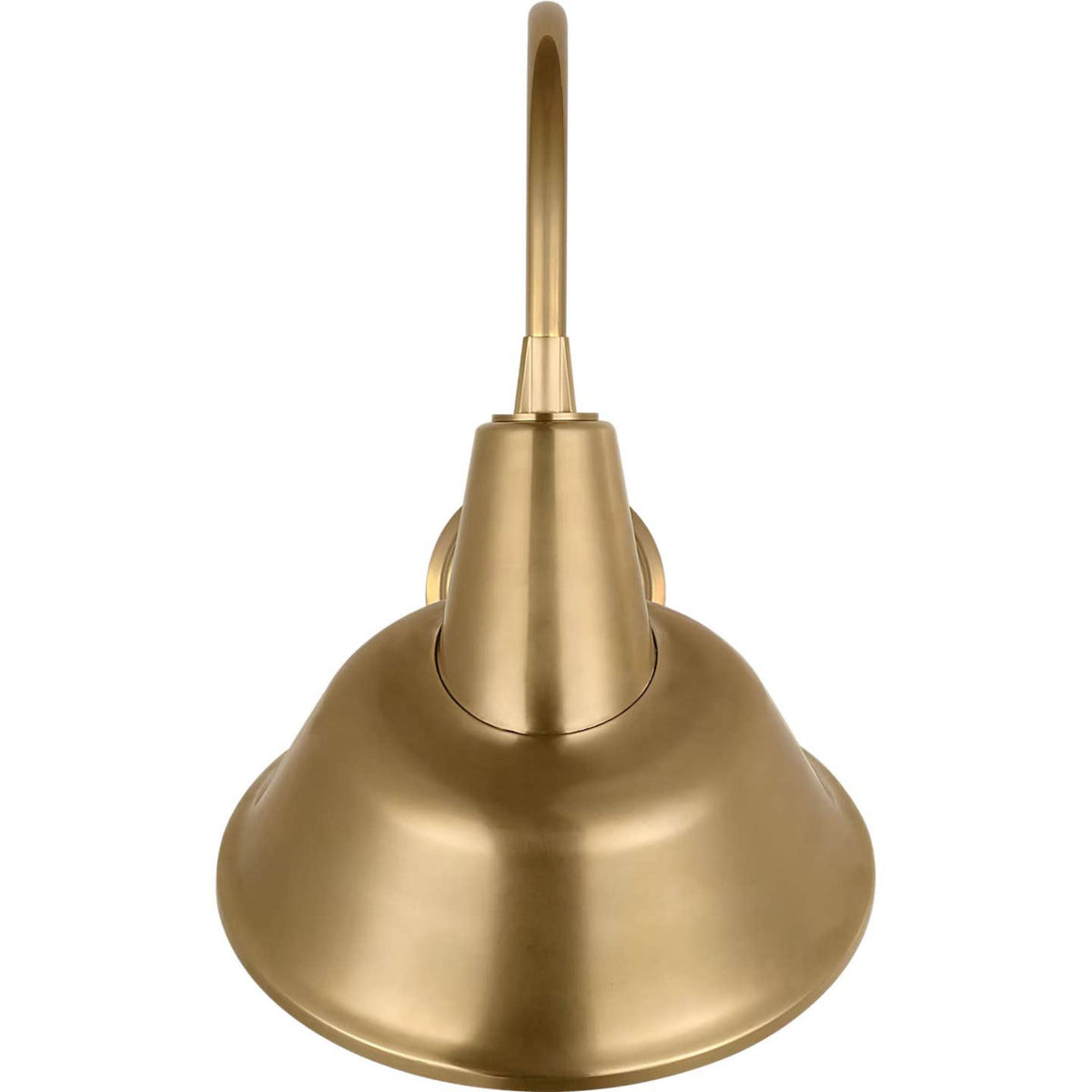 Thomas O'Brien Academy 11" Arched Mack Barn Light in Hand-Rubbed Antique Brass with 12.5" Hand-Rubbed Antique Brass Tilted Bowers Shade W12.5" x H20.5" x E14.25"