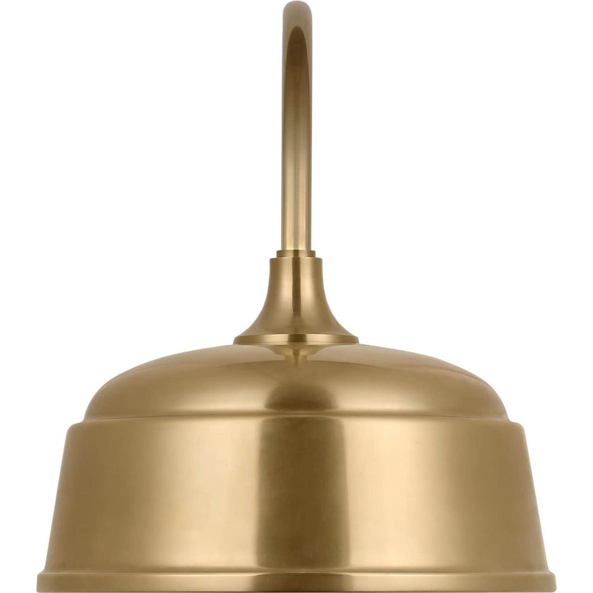 Thomas O'Brien Academy 11" Arched Mack Barn Light in Hand-Rubbed Antique Brass with 12.5" Hand-Rubbed Antique Brass Rockhouse Shade W12.5" x H15" x E16.75"